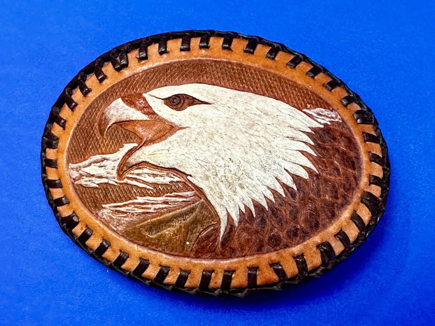 Belt Buckle eagle Leather