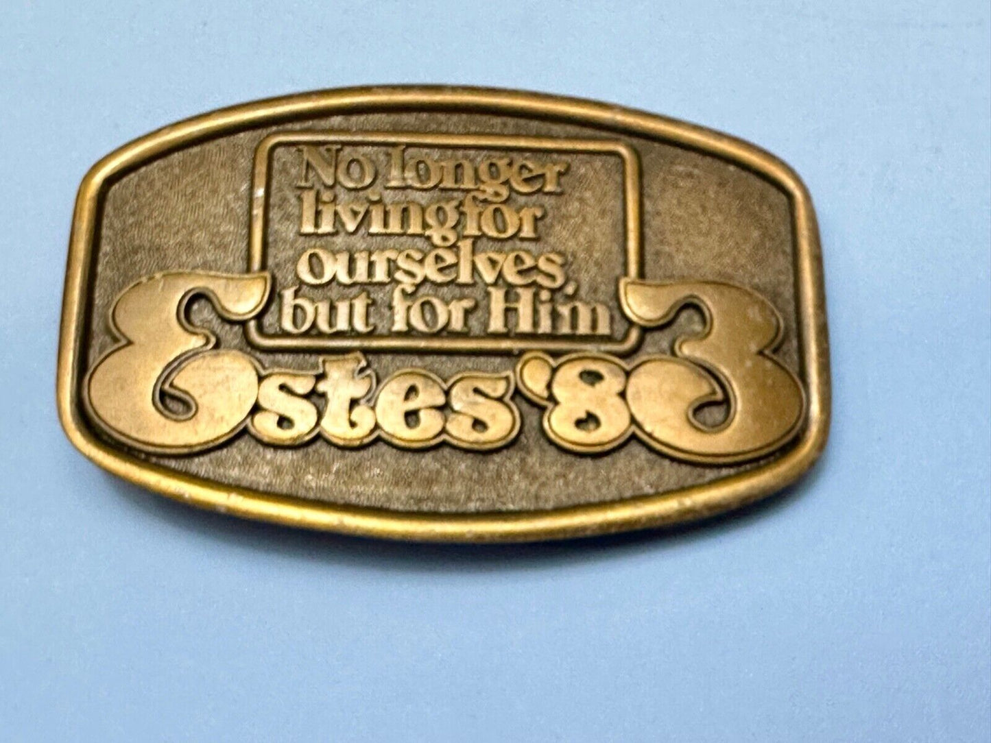 2 Corinthians, Estes 83 no longer living for ourselves, but for him belt buckle