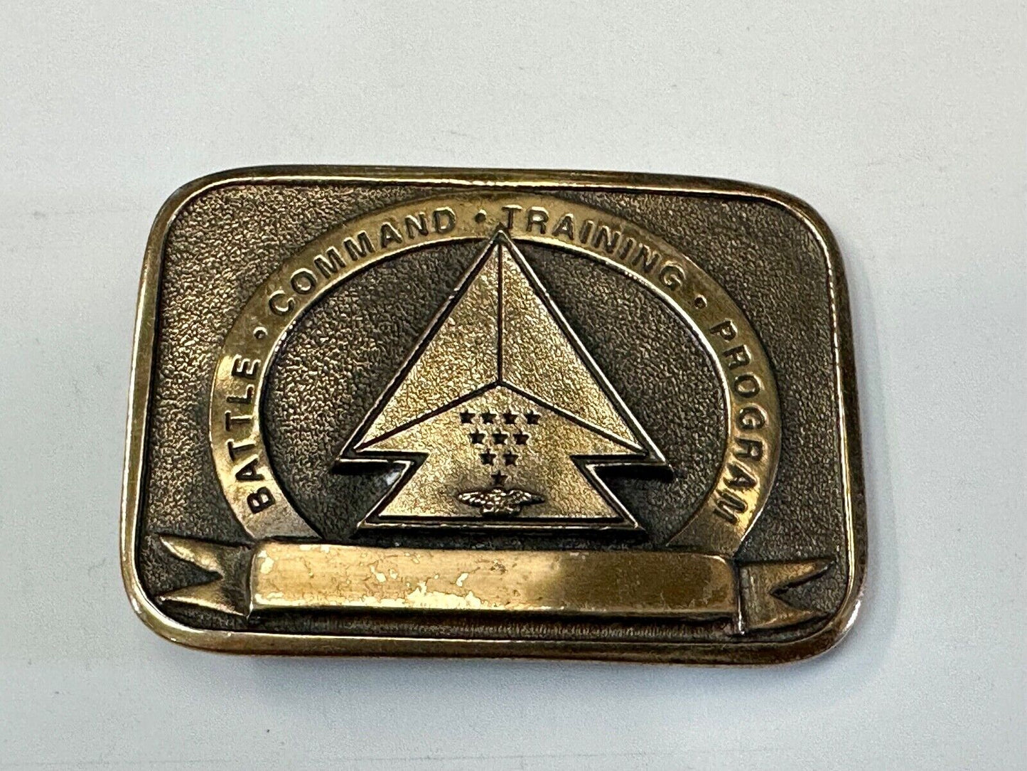 Battle Command Training Program US Army award 1996 Western Heritage belt buckle