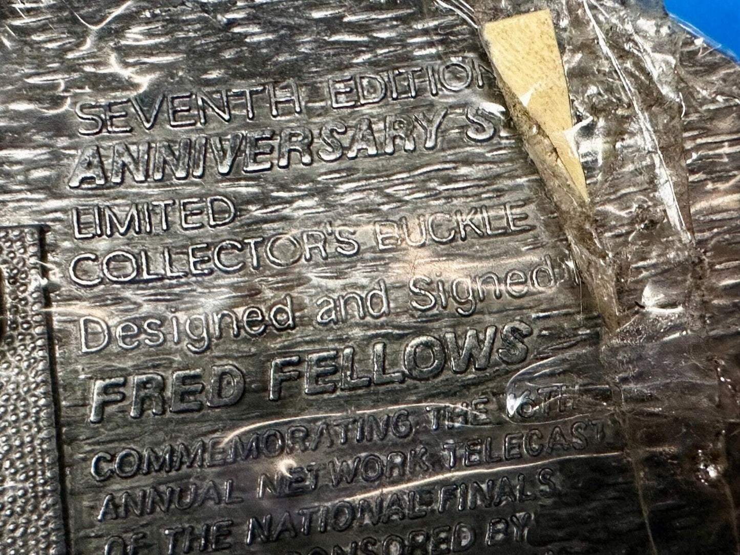 1989 ADM Hesston NFR National Finals Rodeo Cowboys Western NOS Belt Buckle