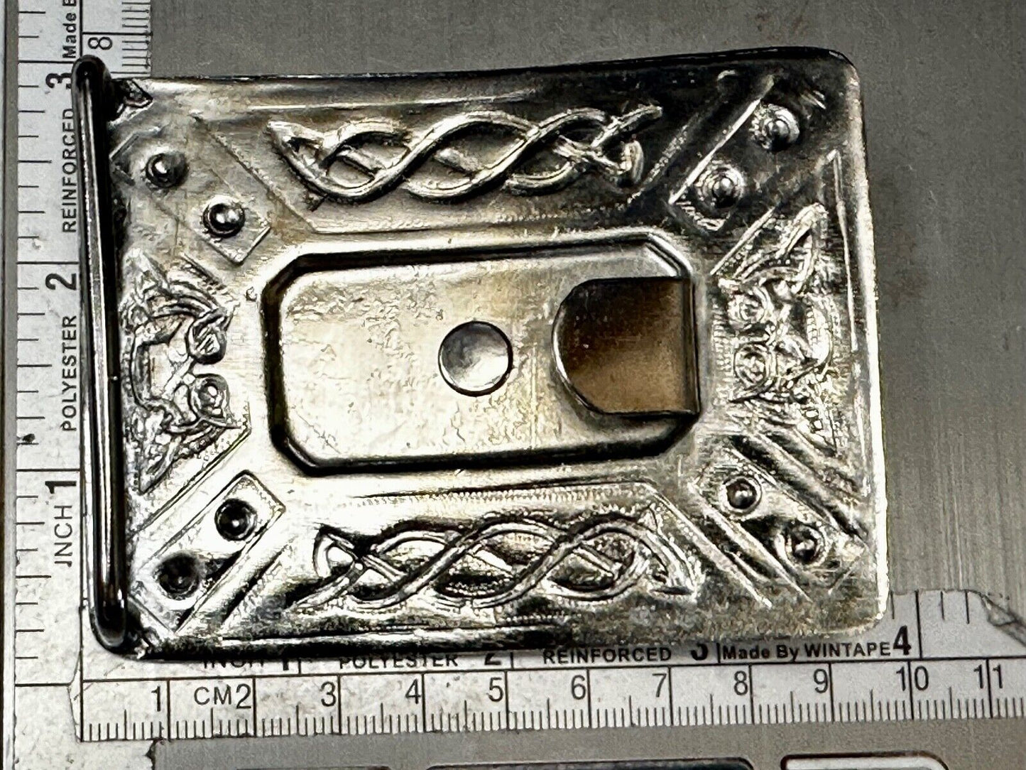 Bird? Eagle? Native American? Unknown Two Tone Rectangular Vintage Belt Buckle