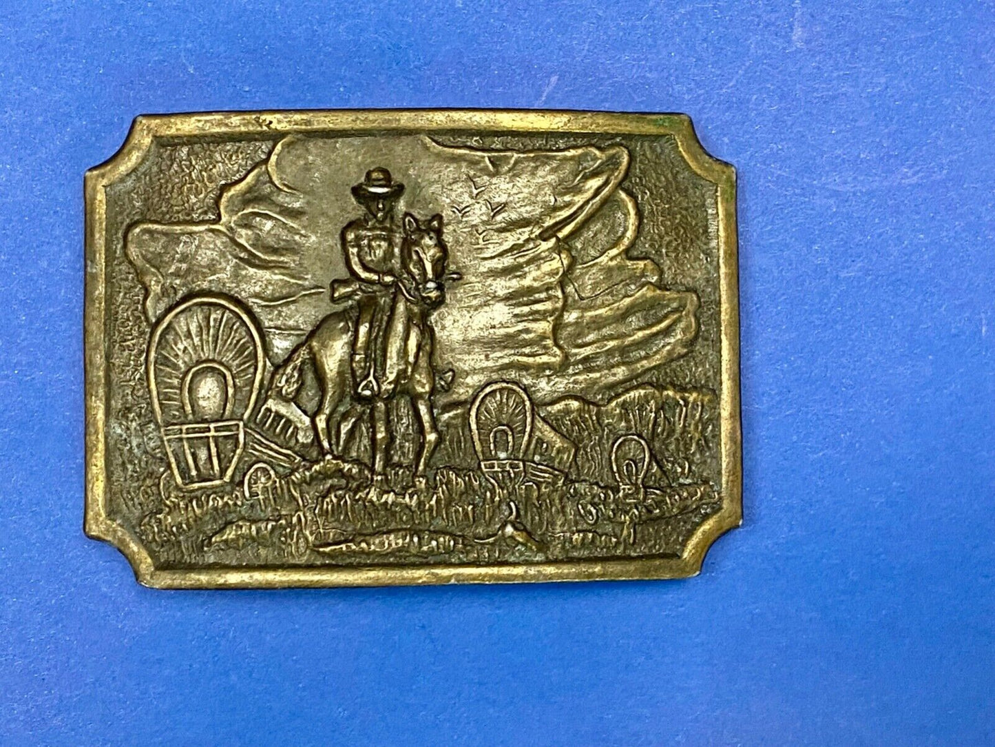 Tall In The Saddle Western Horse And Cowboy Way Of Life! Brass Tone Belt Buckle