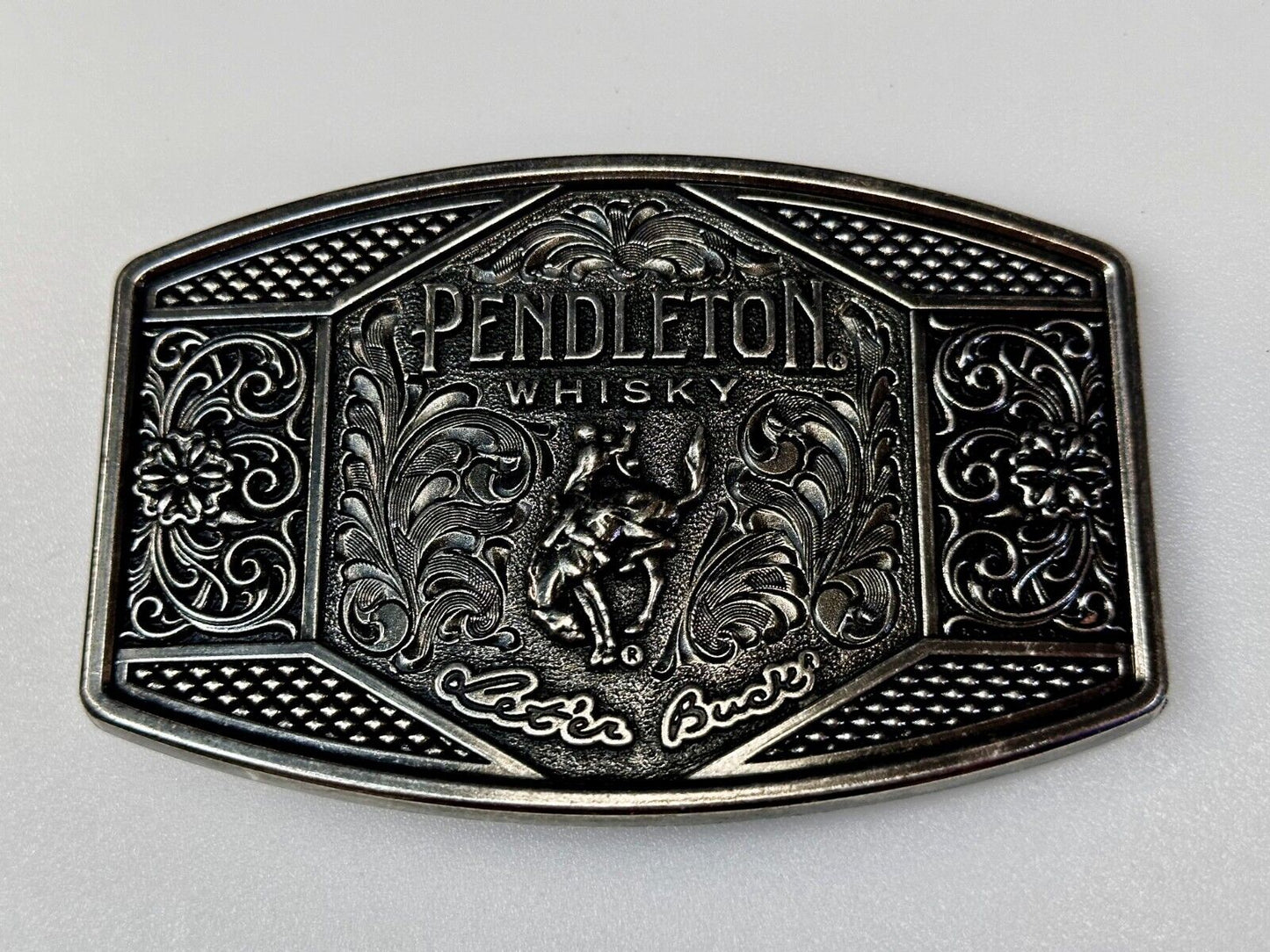 2022 Pendleton Whiskey Let'er Buck Rodeo Cowboy Montana Silversmiths Belt Buckle