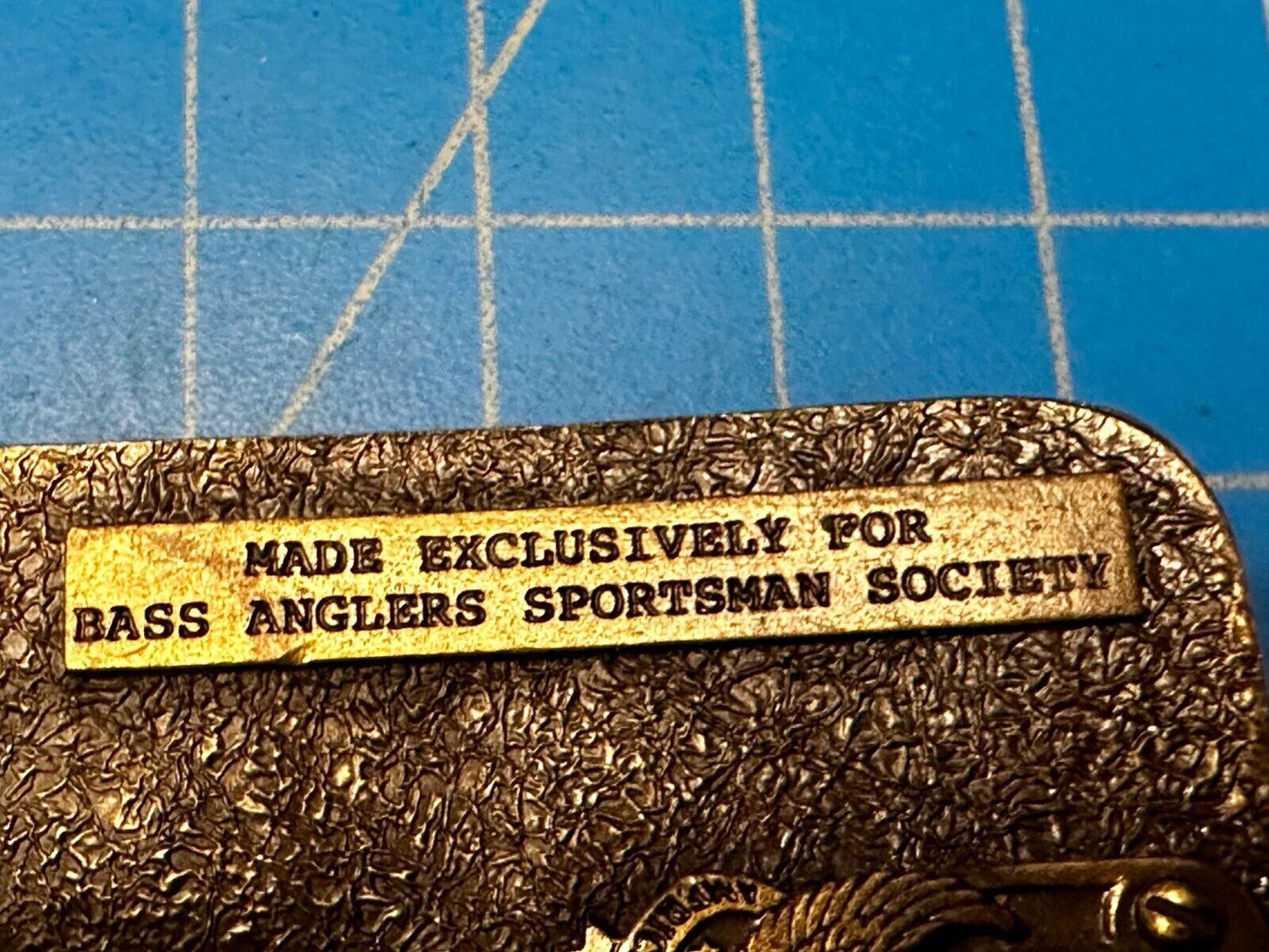 1988 Bass Anglers Sportsman Society Club Great American Belt Buckle