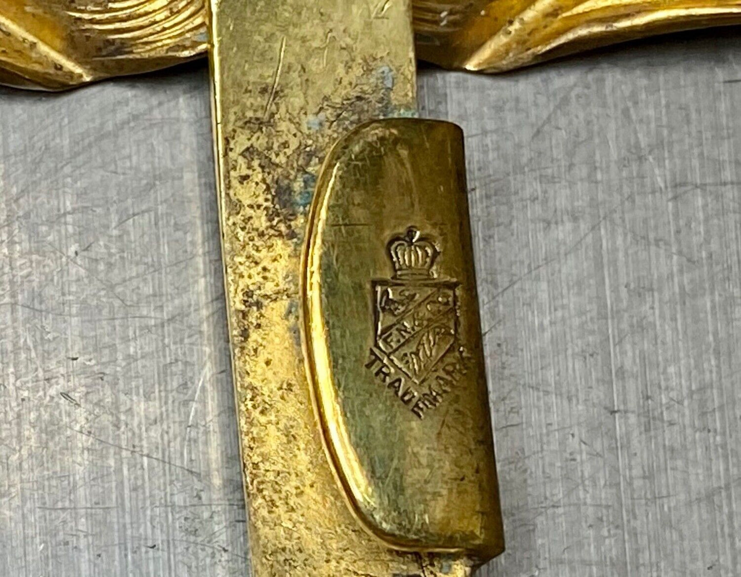 Antique Signed F.N. & Co Fishel Nessler Scarf Belt Slide buckle - AMAZING detail
