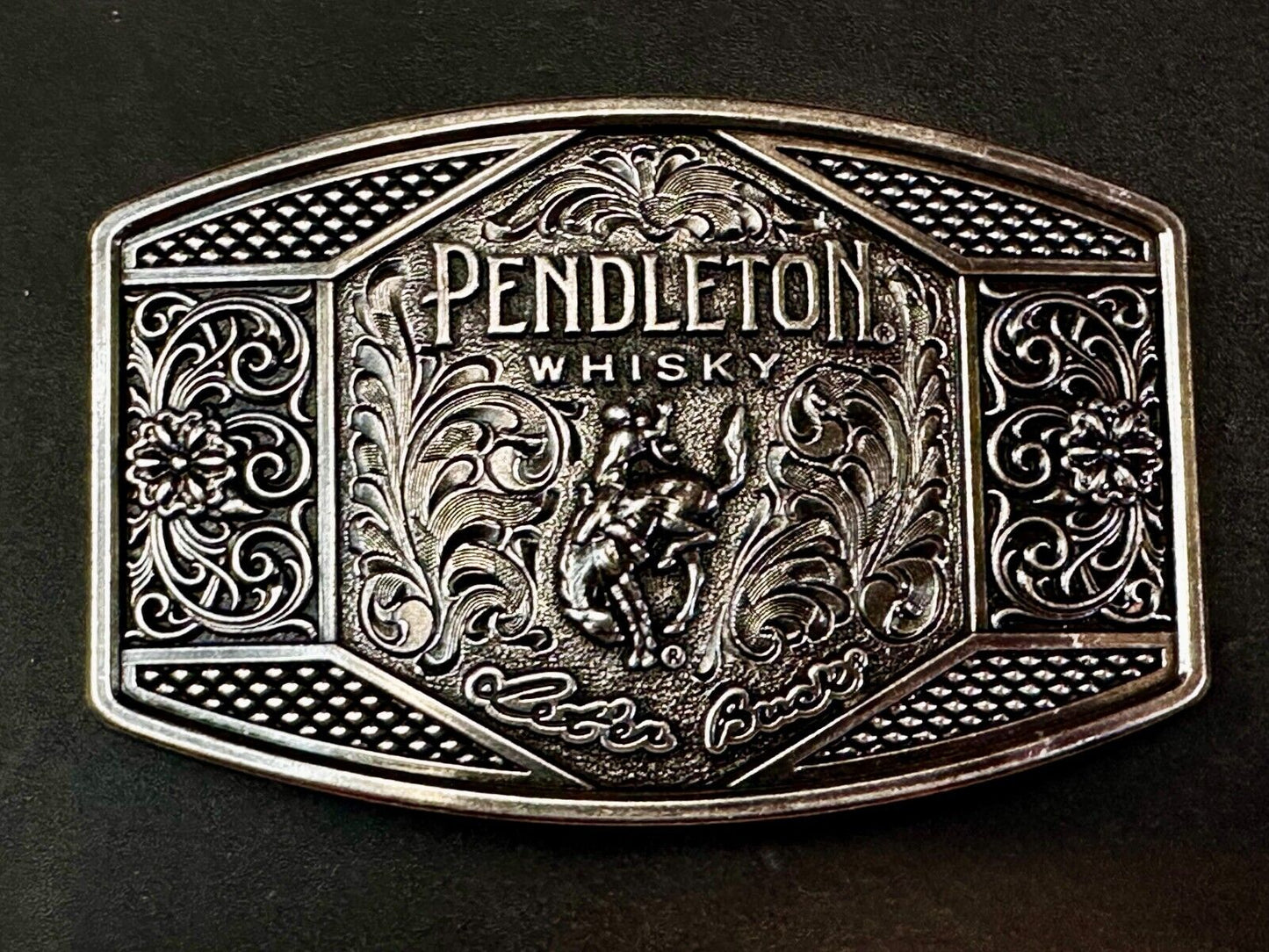 2022 Pendleton Whiskey Let'er Buck Rodeo Cowboy Montana Silversmiths Belt Buckle