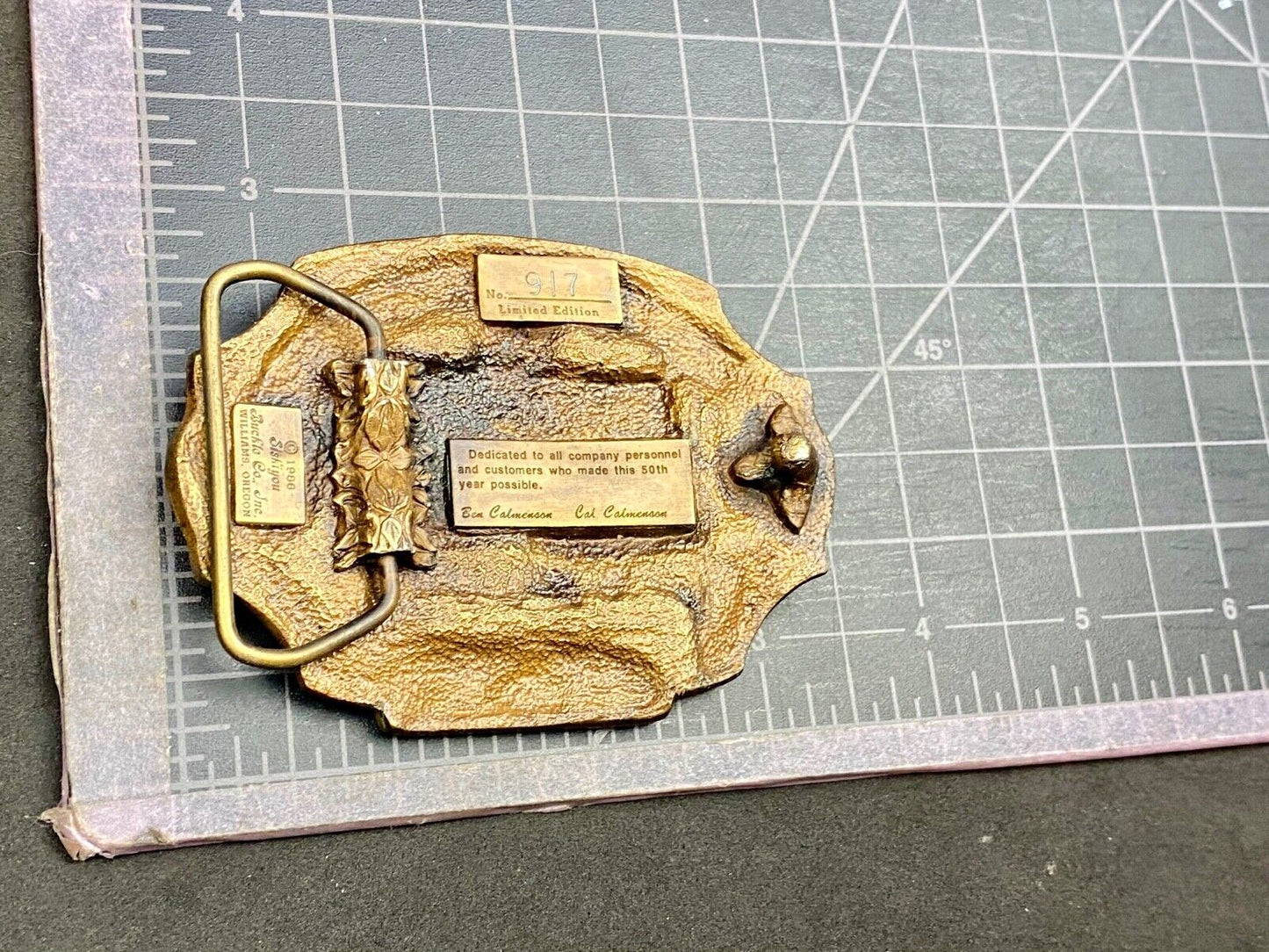Vintage 1986 Tisco Tractor 50 years Anniversary Belt Buckle by Siskiyou
