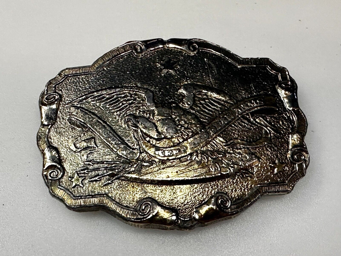 The Right To Keep and Bear Arms 2nd Amendment Vintage 1975 Belt Buckle - Wyoming