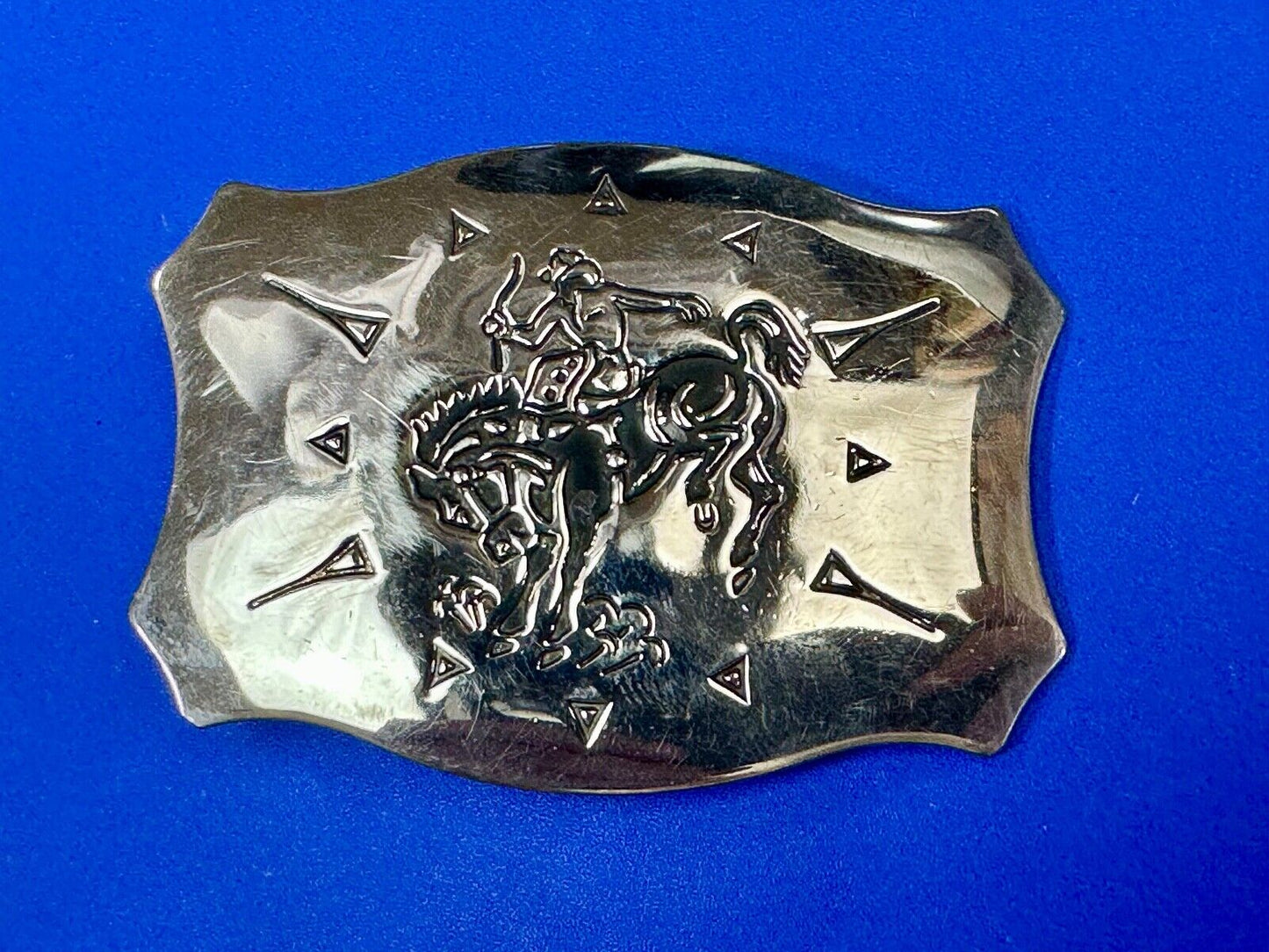 Vintage Chambers Vintage Cowboy Saddle Bronc western two tone belt buckle