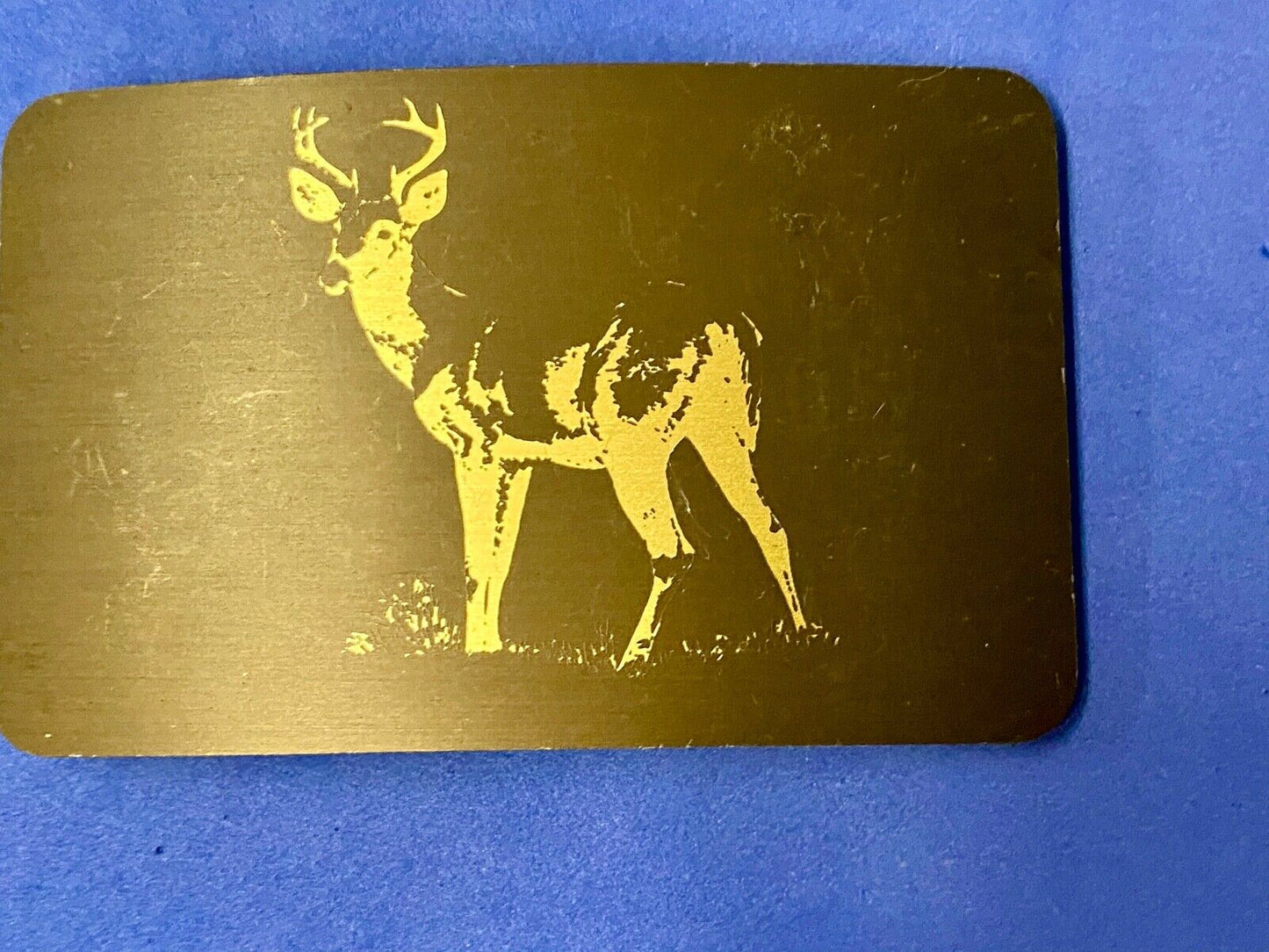 Vintage Artisan Artist drawing of deer buckle belt buckle