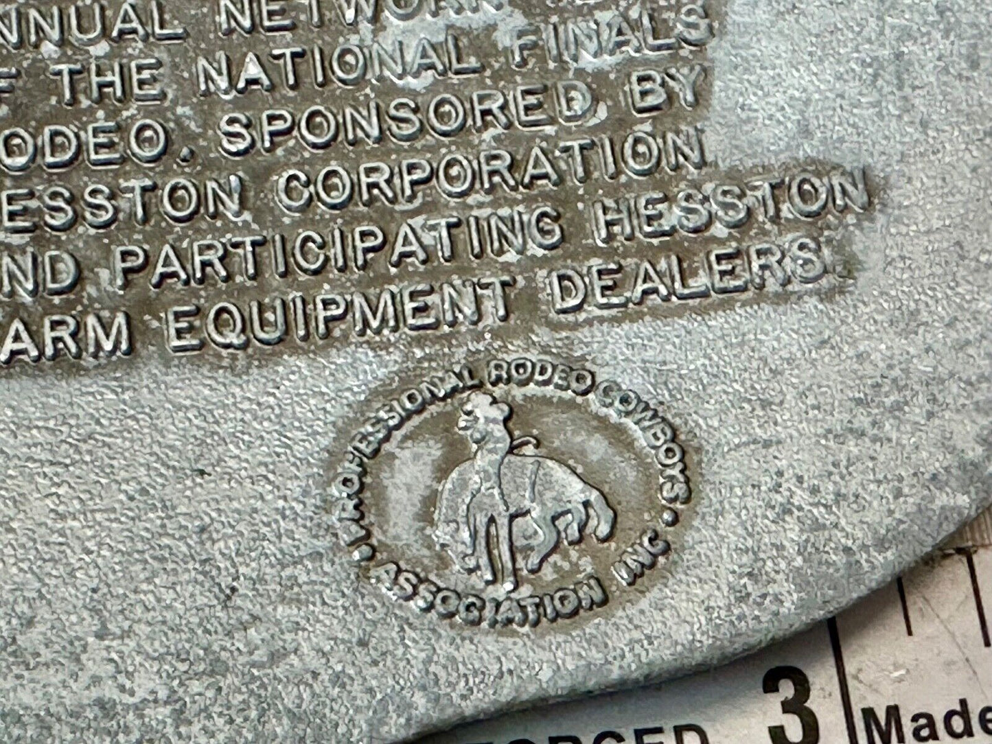 1983 Hesston National Finals Rodeo 25th Anniversary Adult Collectors Belt Buckle