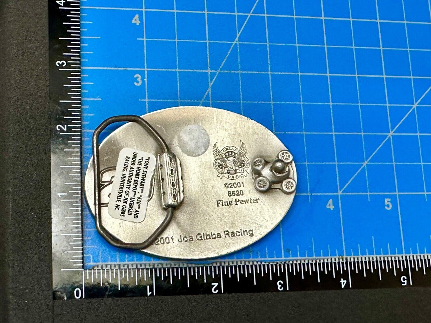 20 Tony Stewart Nascar 2001 Licensed Great American Products Gibbs Belt Buckle