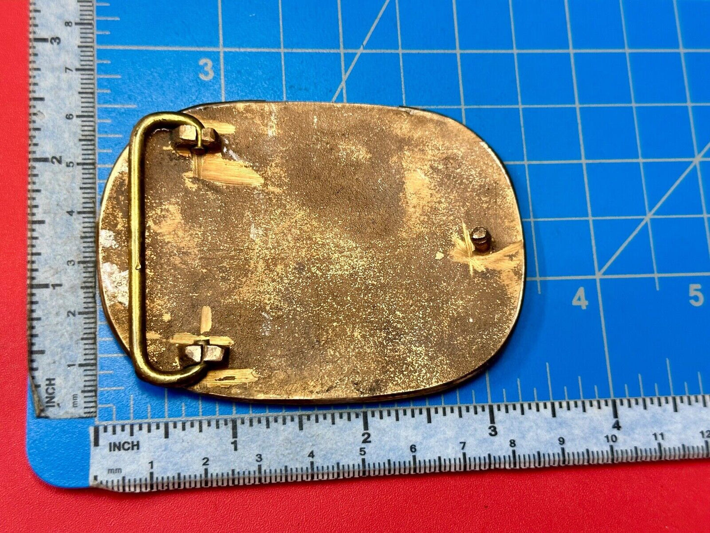 Vintage 1980 MCA crane Construction Street Heavy Equipment belt buckle