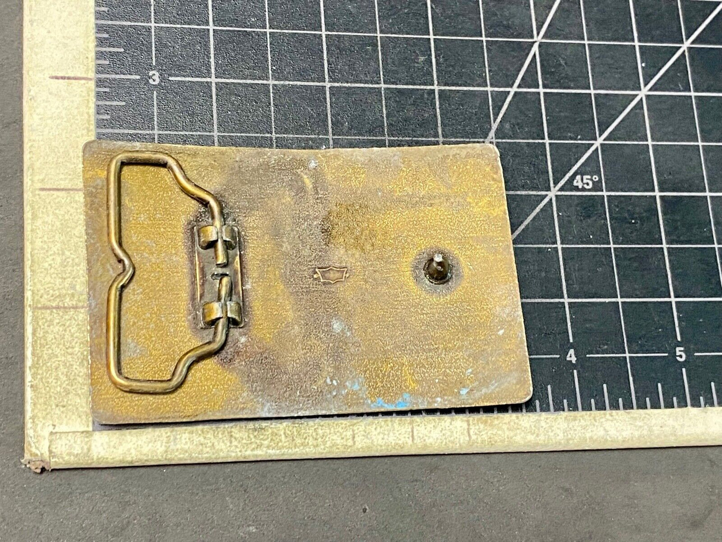 VINTAGE 1970s **EVANGELINE DOWNS** HORSE TRACK SPORTS BETTING BELT BUCKLE