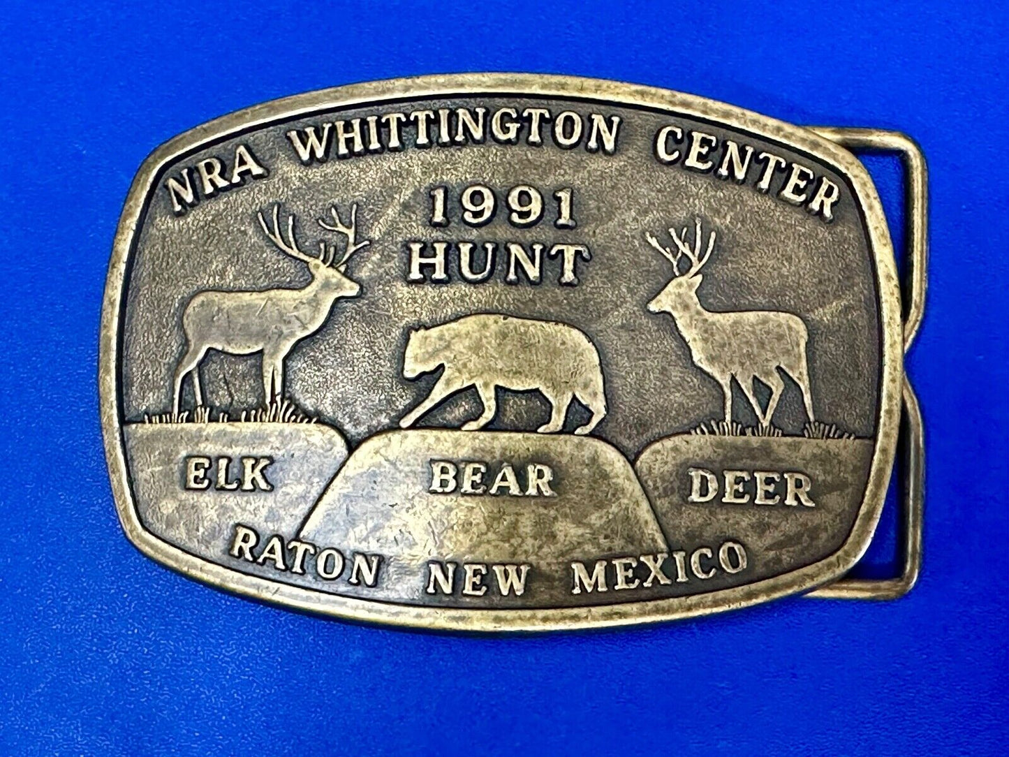 1991 Hunt Raton New Mexico vintage belt buckle from NRA Whittington Center