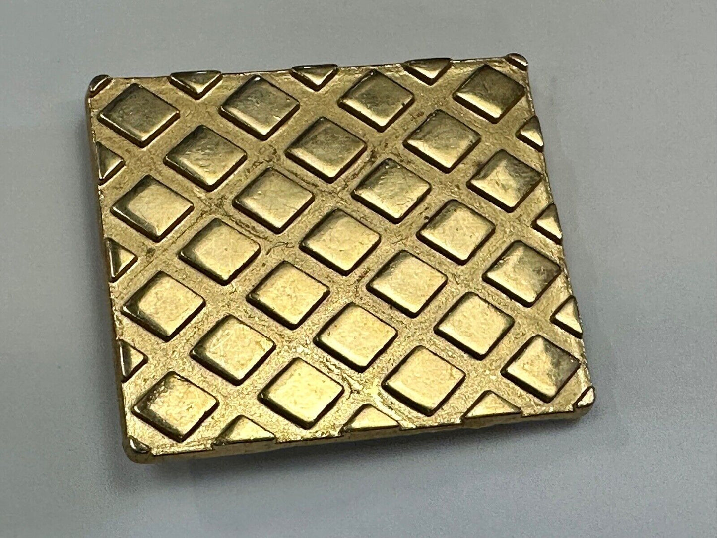 Vintage gold tone weave pattern formal replacement dress belt buckle