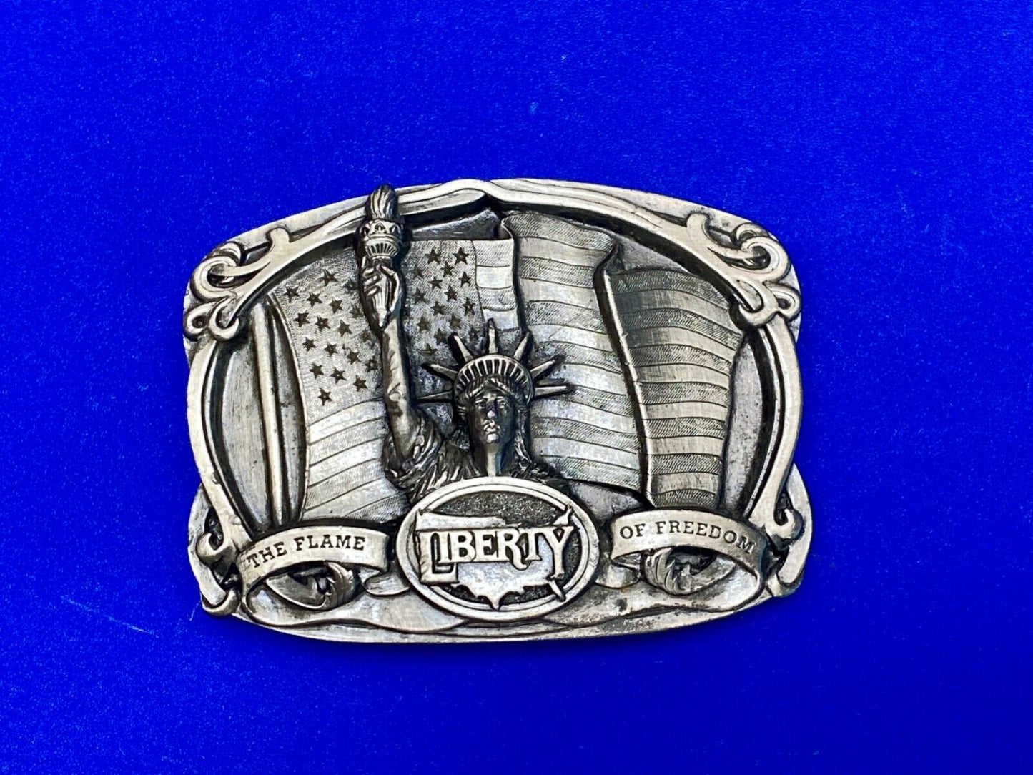 The Flame of Freedom - Statue of Liberty commemorative 1985 bergamot belt buckle