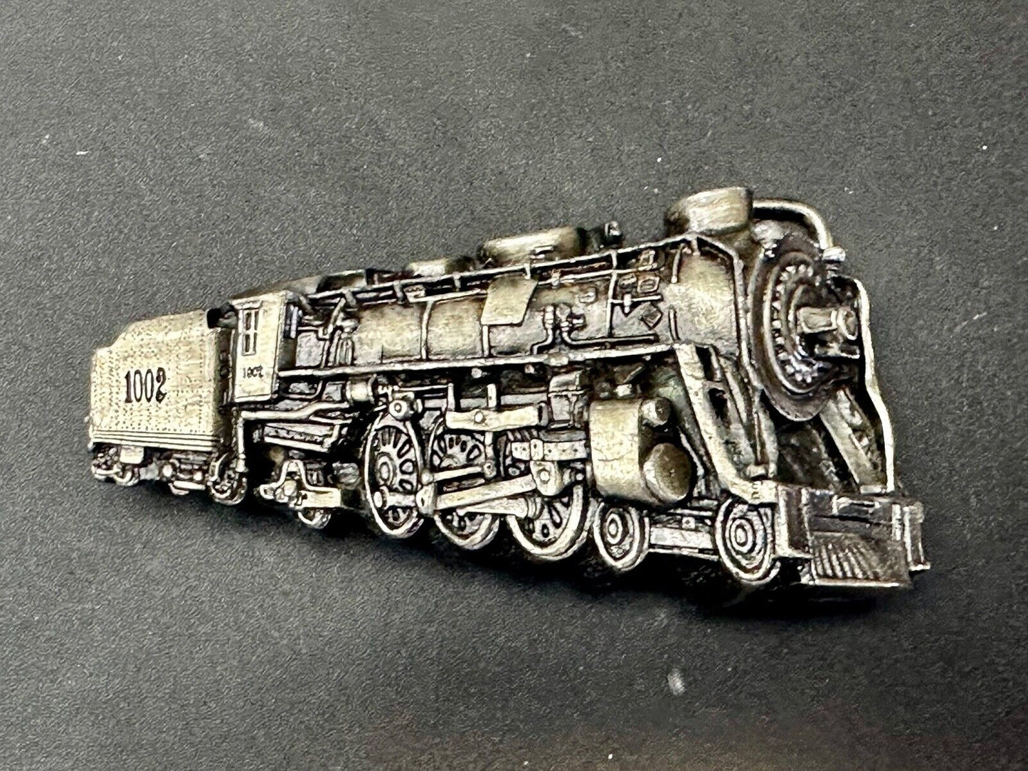Train Steam Locomotive Vintage 1978 Cutout RR Bergamot Belt Buckle #1002