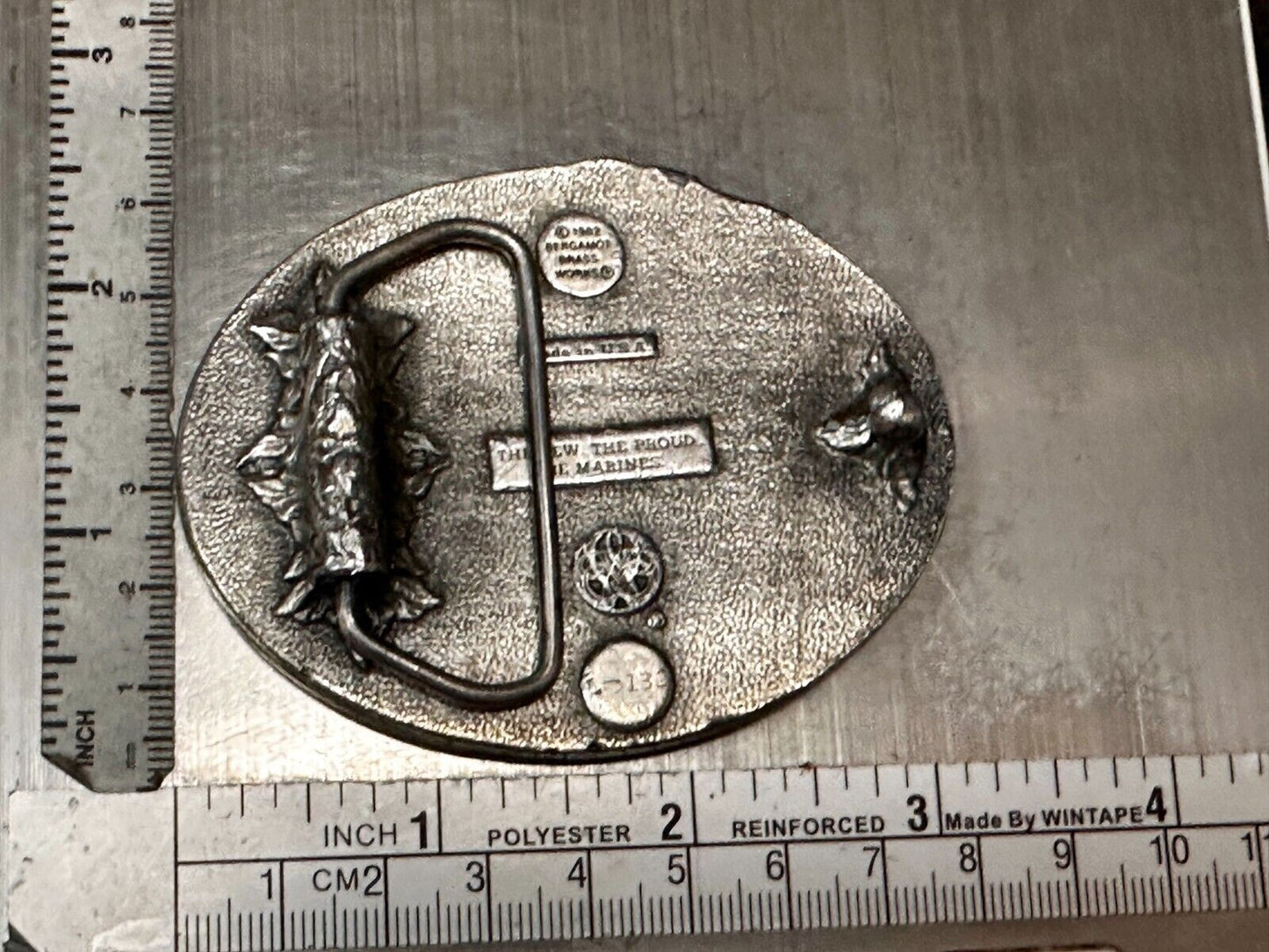 The Few The Proud The U.S Marines VTG 1982 Commemorative Belt Buckle by Bergamot
