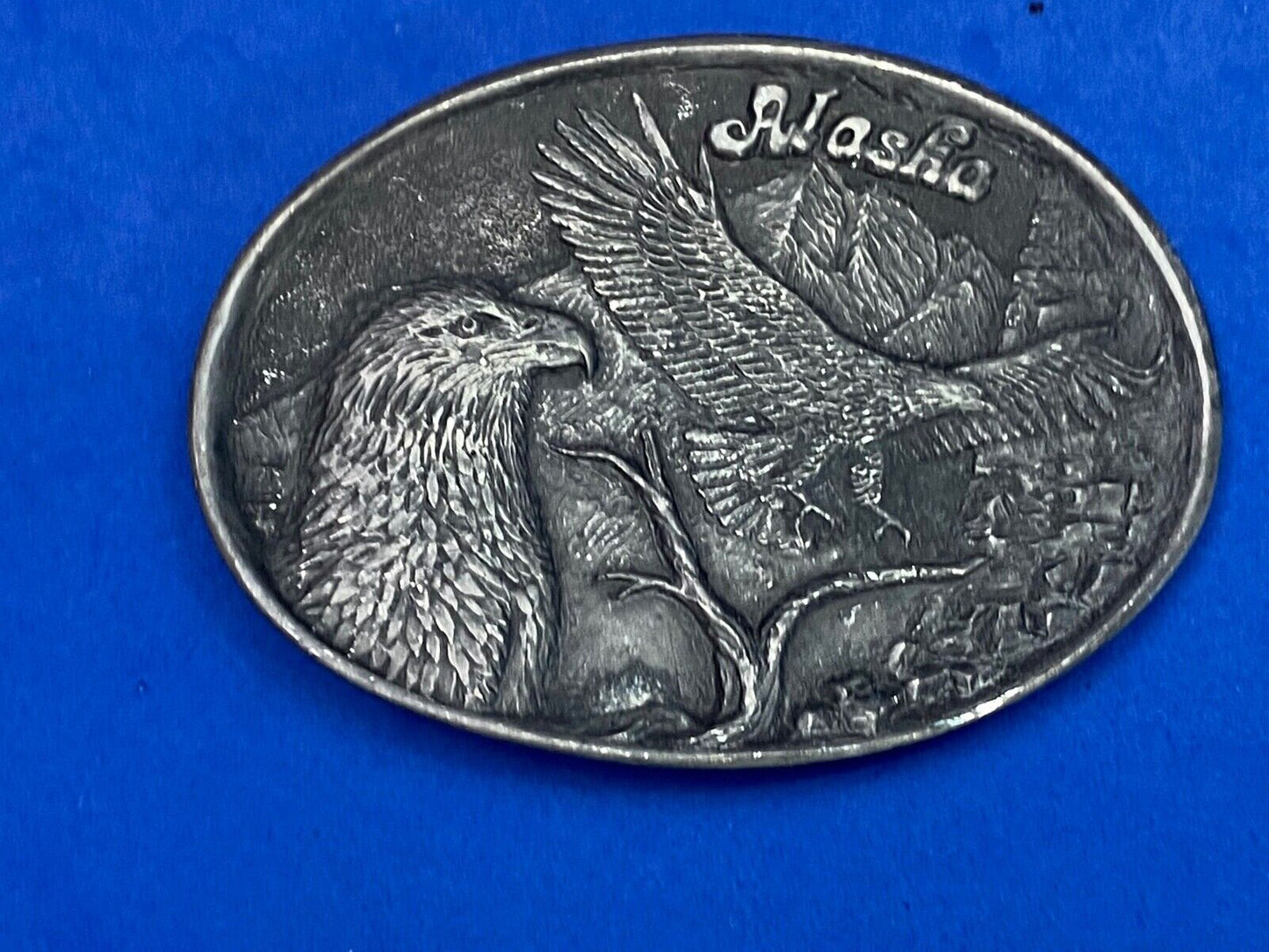 Alaska Frontier Arts Ltd Flying Eagle Great State Belt Buckle By Donohue Ent.