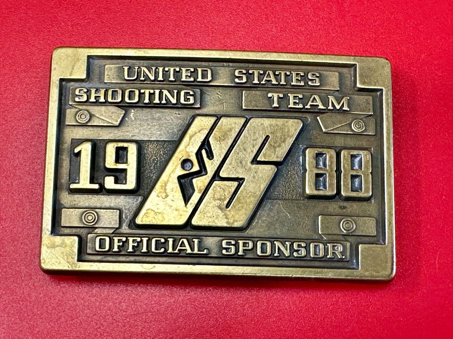 1988 US Olympics Shooting Team Vintage belt buckle