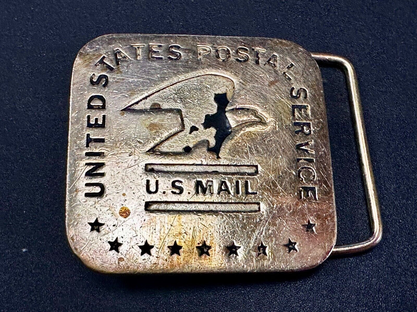 USPS United States Postal Service U.S Mail Solid Brass Belt Buckle