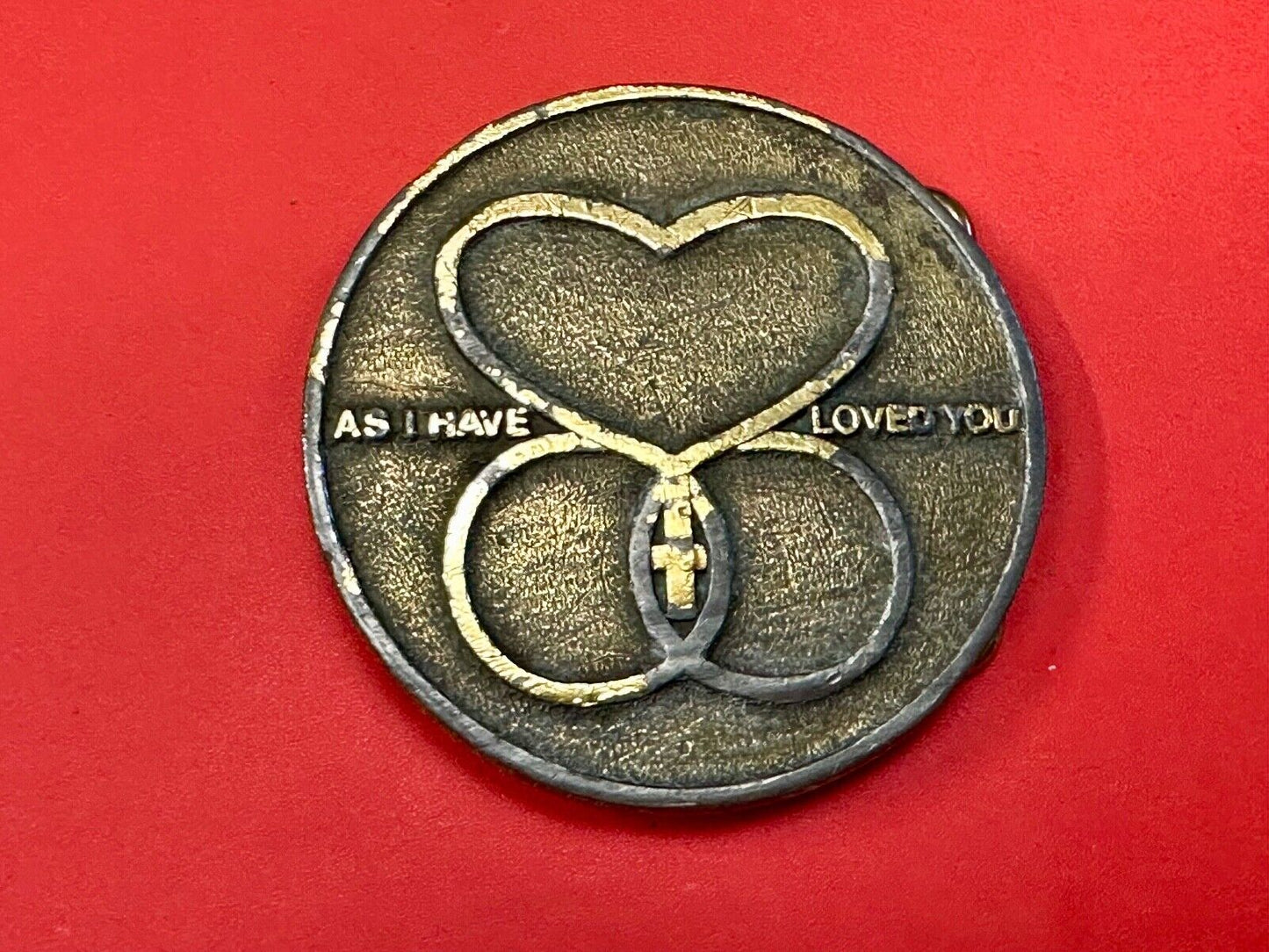 As I Have Love You Marriage Encounter Wife Husband Religious Symbol Belt Buckle