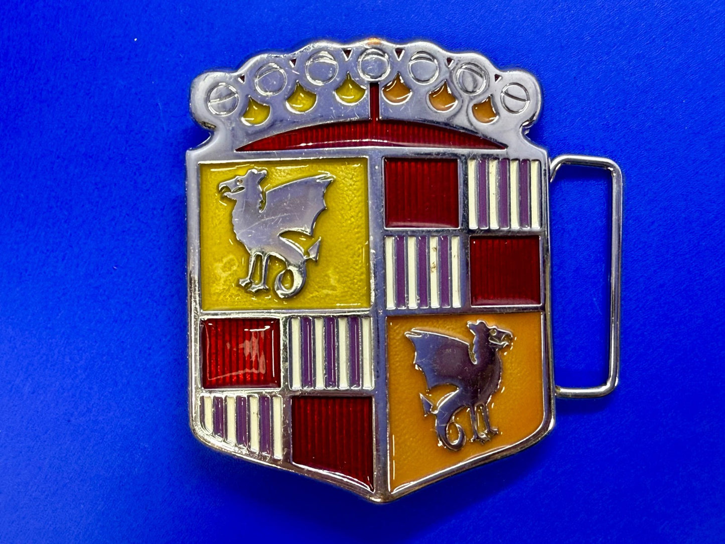 BAD B.A.D. Motor Company 1948 Dragon Crest Shield Logo Promotional Belt Buckle