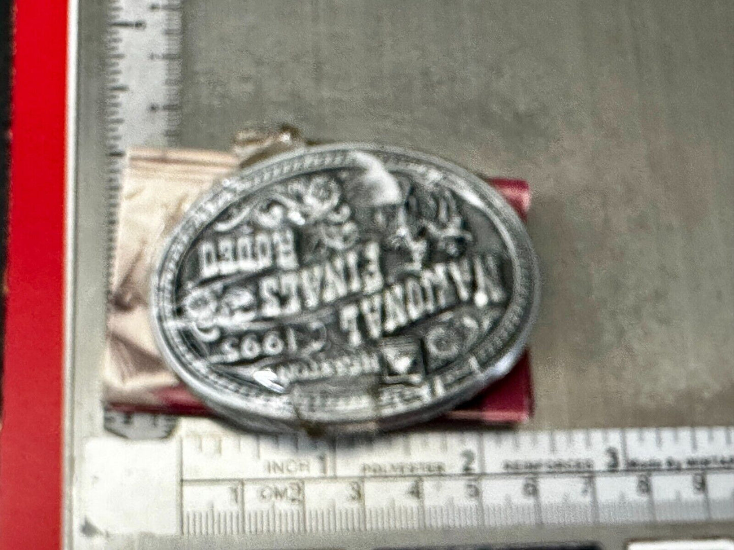 1995 Hesston National Finals Rodeo NFR Cowboys Youth Size NOS Belt Buckle