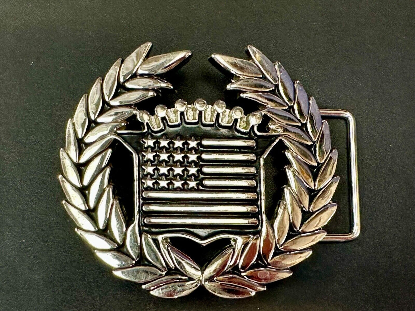 Vintage Cadillac Olive Branch Emblem Belt Buckle - Famous Stars & Straps