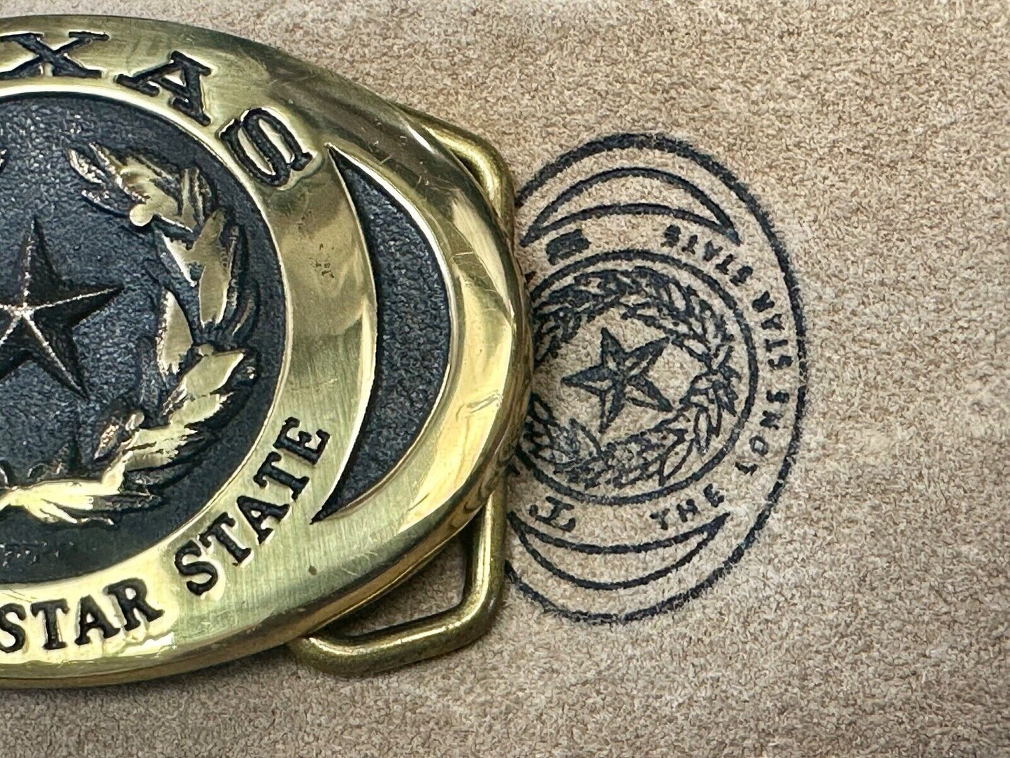 TEXAS THE LONE STAR STATE BELT BUCKLE - Heritage Mint LTD belt buckle w/ bag COA
