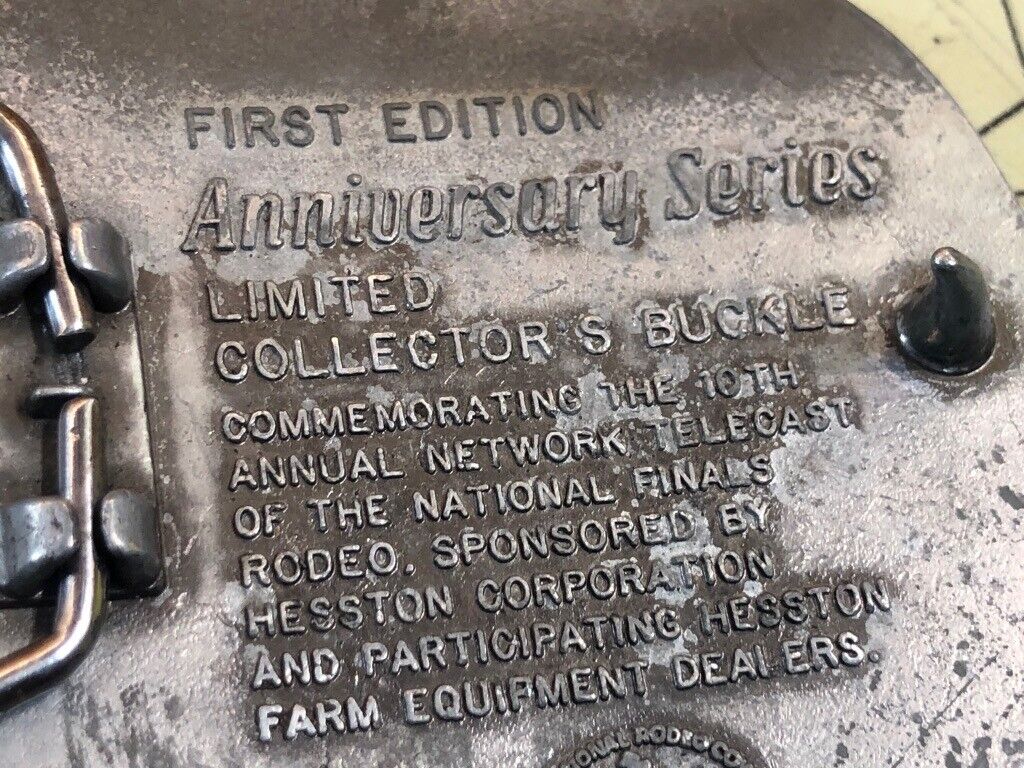 1983 Hesston National Finals Rodeo NFR 25th Anniversary Series Belt Buckle