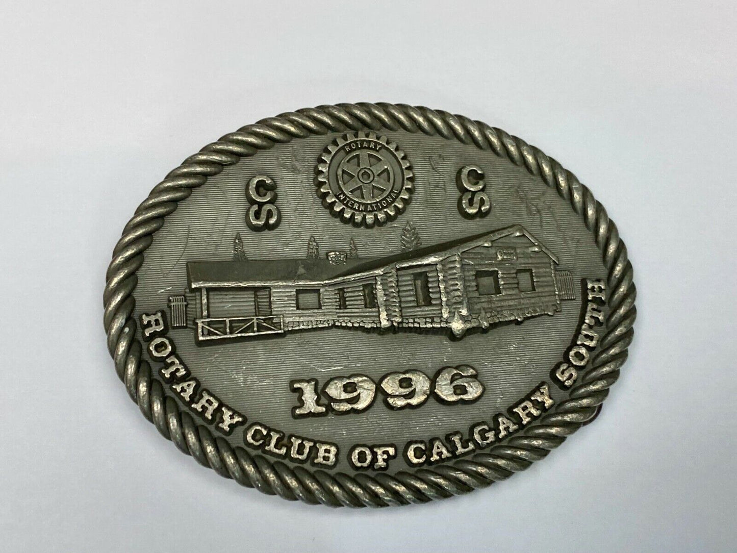 1996 Rotary Club Of Calgary South Vintage 1996 Belt Buckle