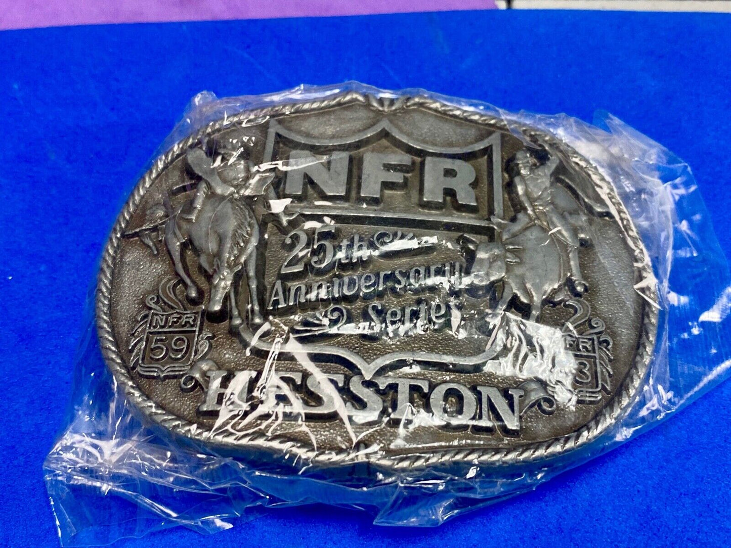 1983 Nos 25Th Anniversary 1St Edition National Finals Rodeo Nfr Belt Buckle