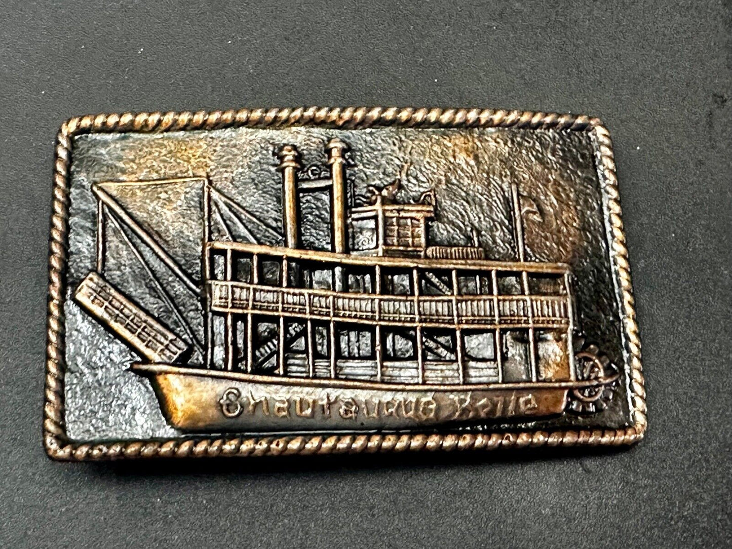Auto People Ferry - Nautical Boat Ship Vintage dimensional Belt Buckle