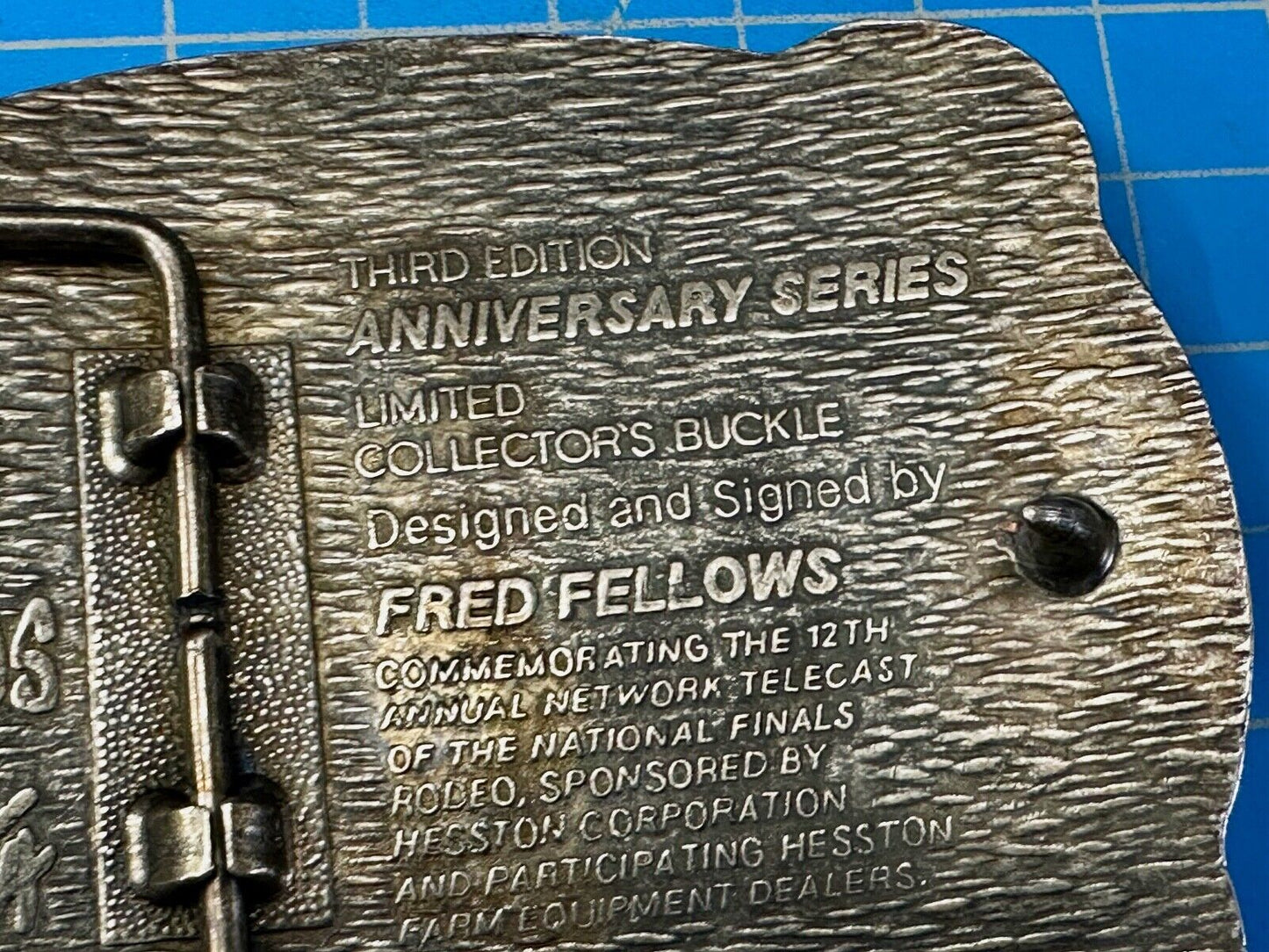 1985 Hesston National Finals Rodeo NFR Limited Edition Collectors Belt Buckle