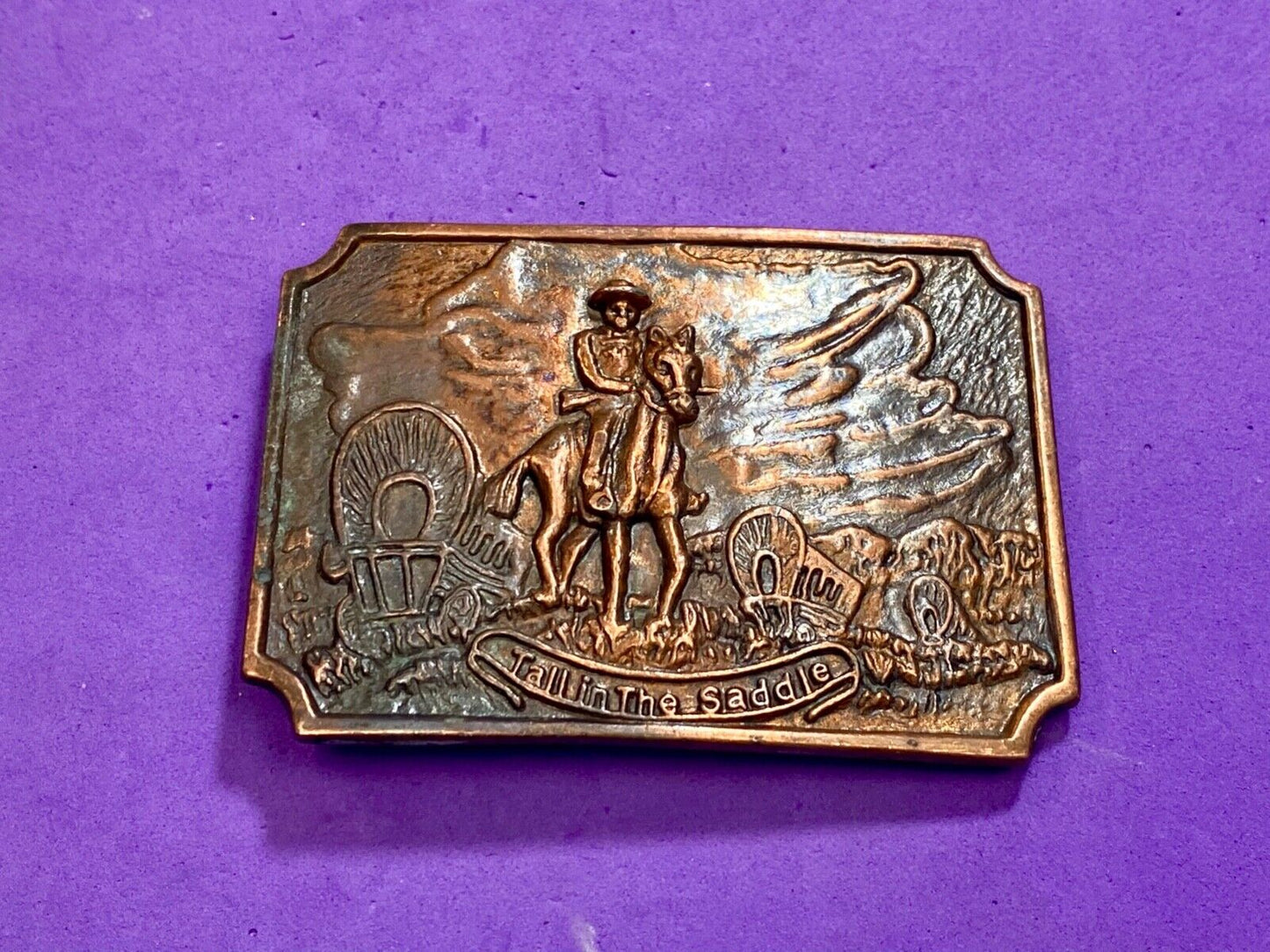 Tall in the Saddle - Western Horse and Cowboy way of life! belt buckle