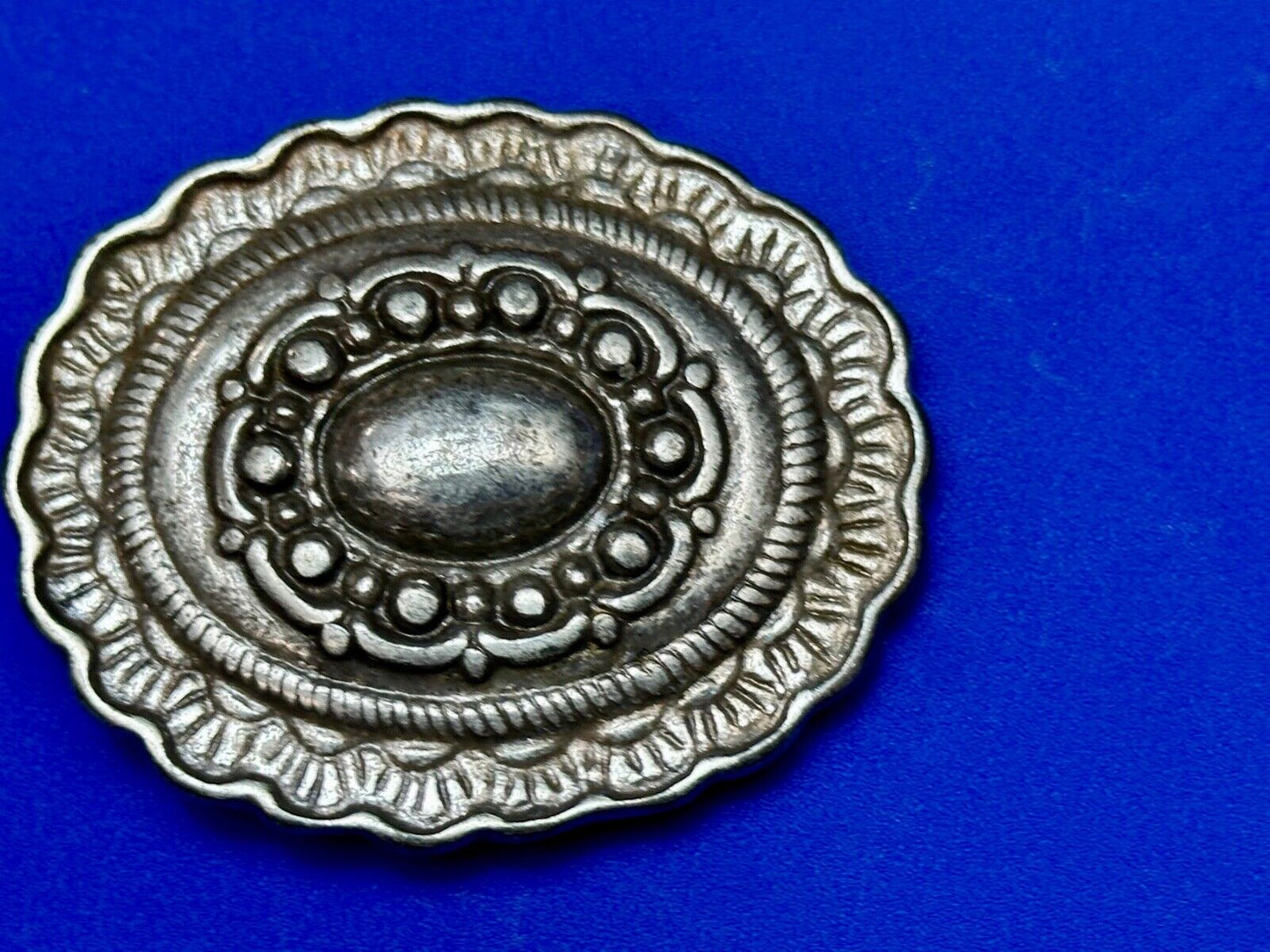3" wide southwestern Concho Style Dress silver tone Belt Buckle