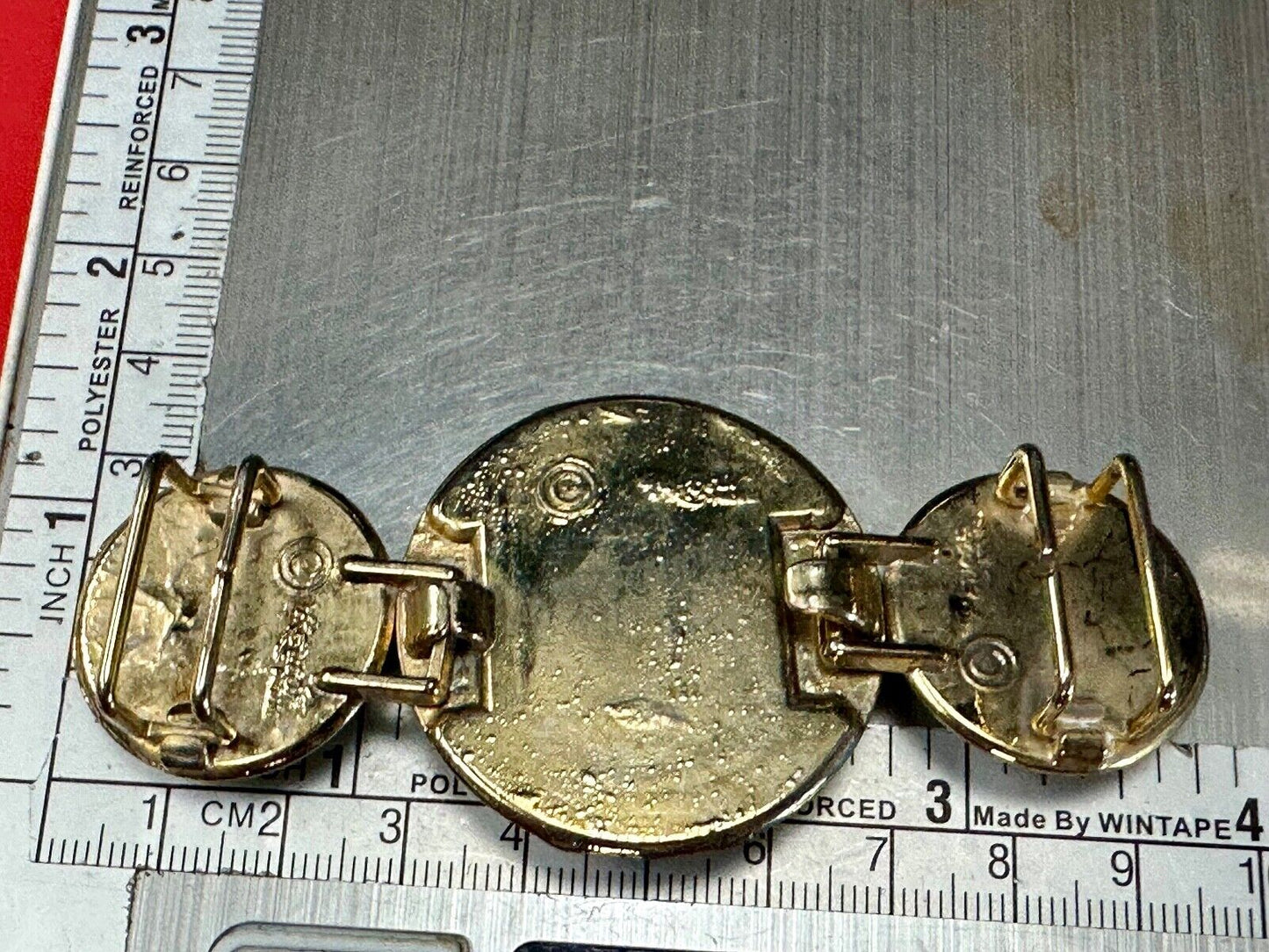 Vintage Circle Disc Theme Two-piece interlocking Three piece belt buckle