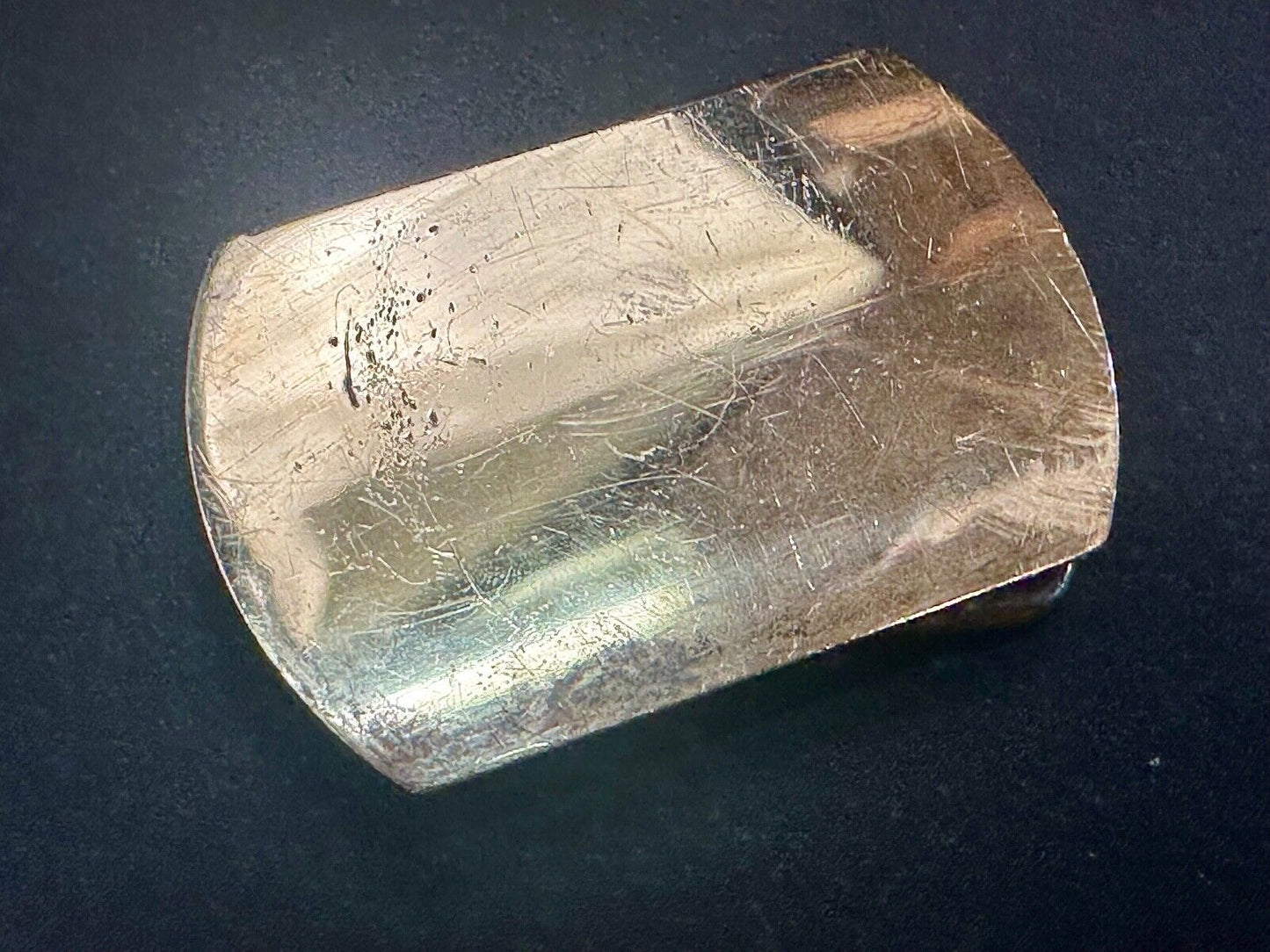 Artisan 2.5" wide rounded corner brass tone dress belt buckle