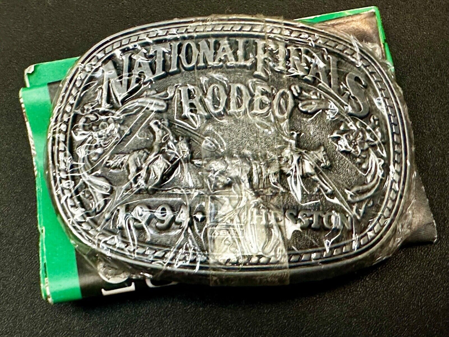 1994 ADM NATIONAL FINALS RODEO YOUTH SIZE NFR NOS WESTERN COWBOY BELT BUCKLE
