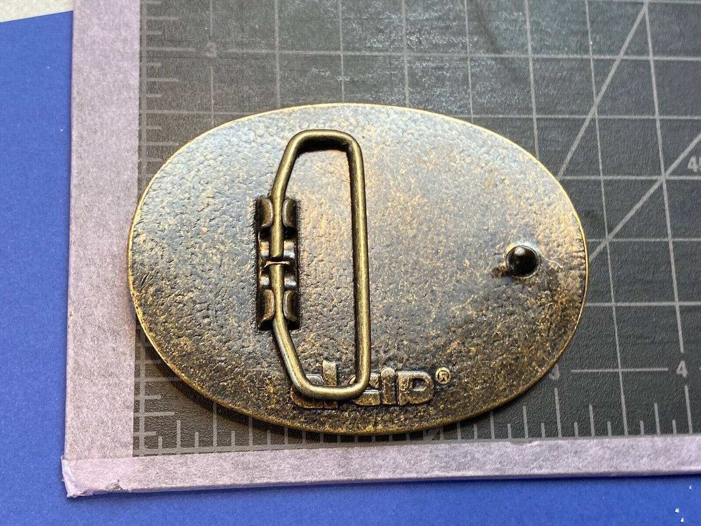 Auburn bank of commerce vintage Leather belt buckle by elcid
