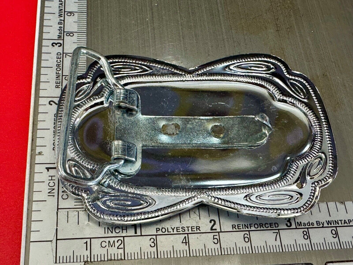 Beautiful Horse head / lucky horseshoe - two tone reflective belt buckle