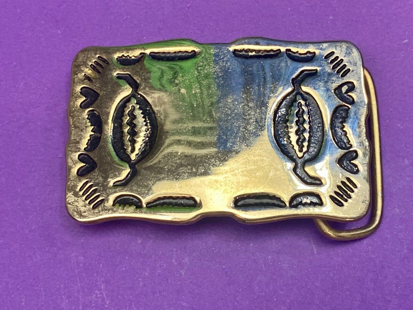 USA made western framed blank flower swirl belt buckle for your project!