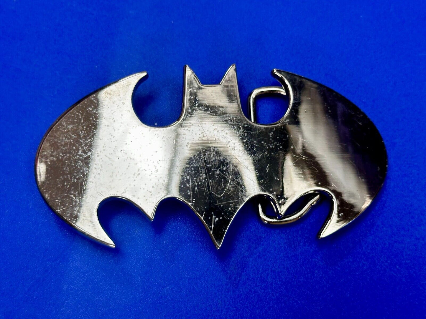 Batman Bat Wing Classic Logo Cutout Silver Color Reflective Cpga Belt Buckle