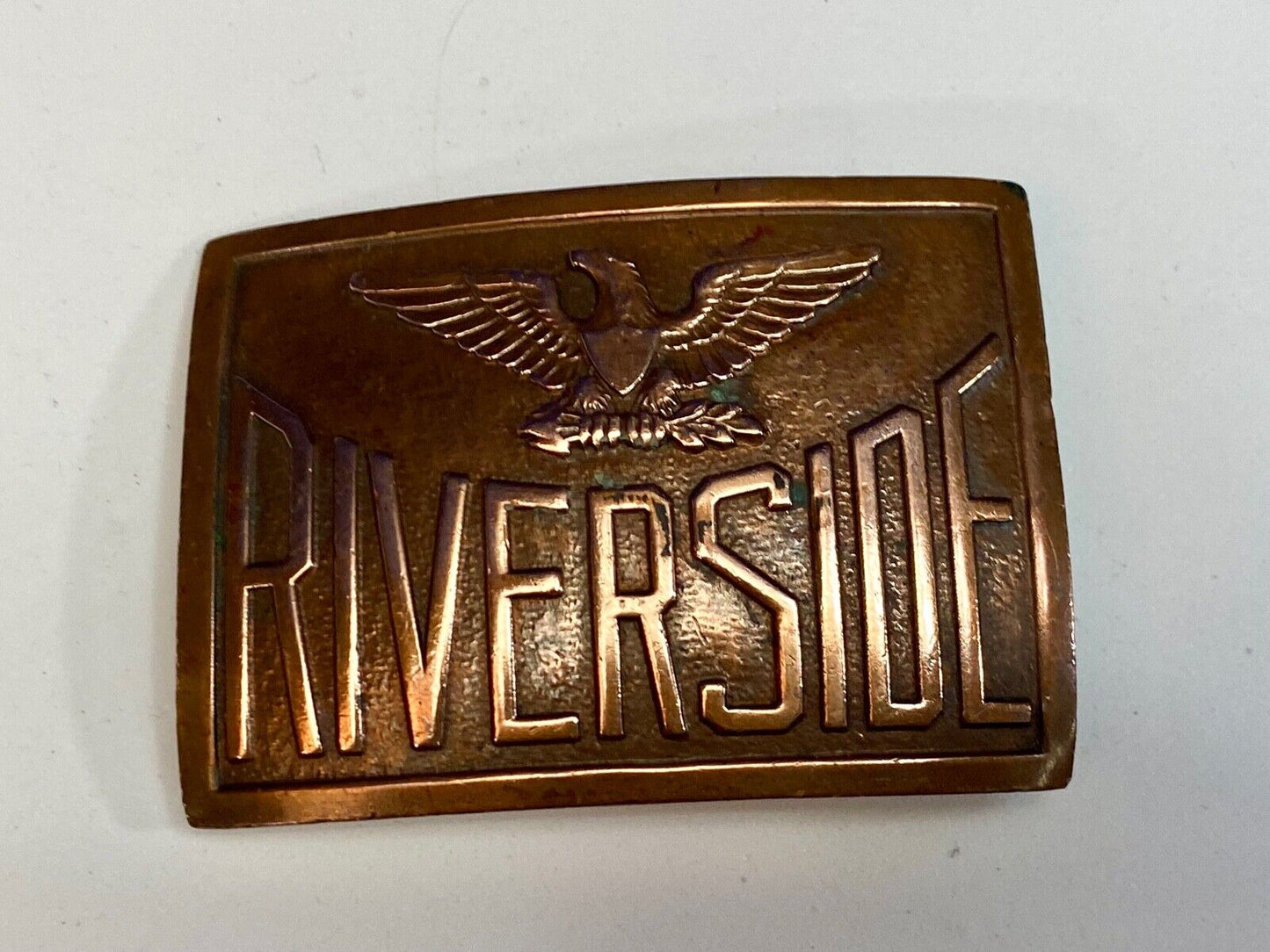 Vintage American Eagle Belt Buckle Riverside Military Academy Georgia