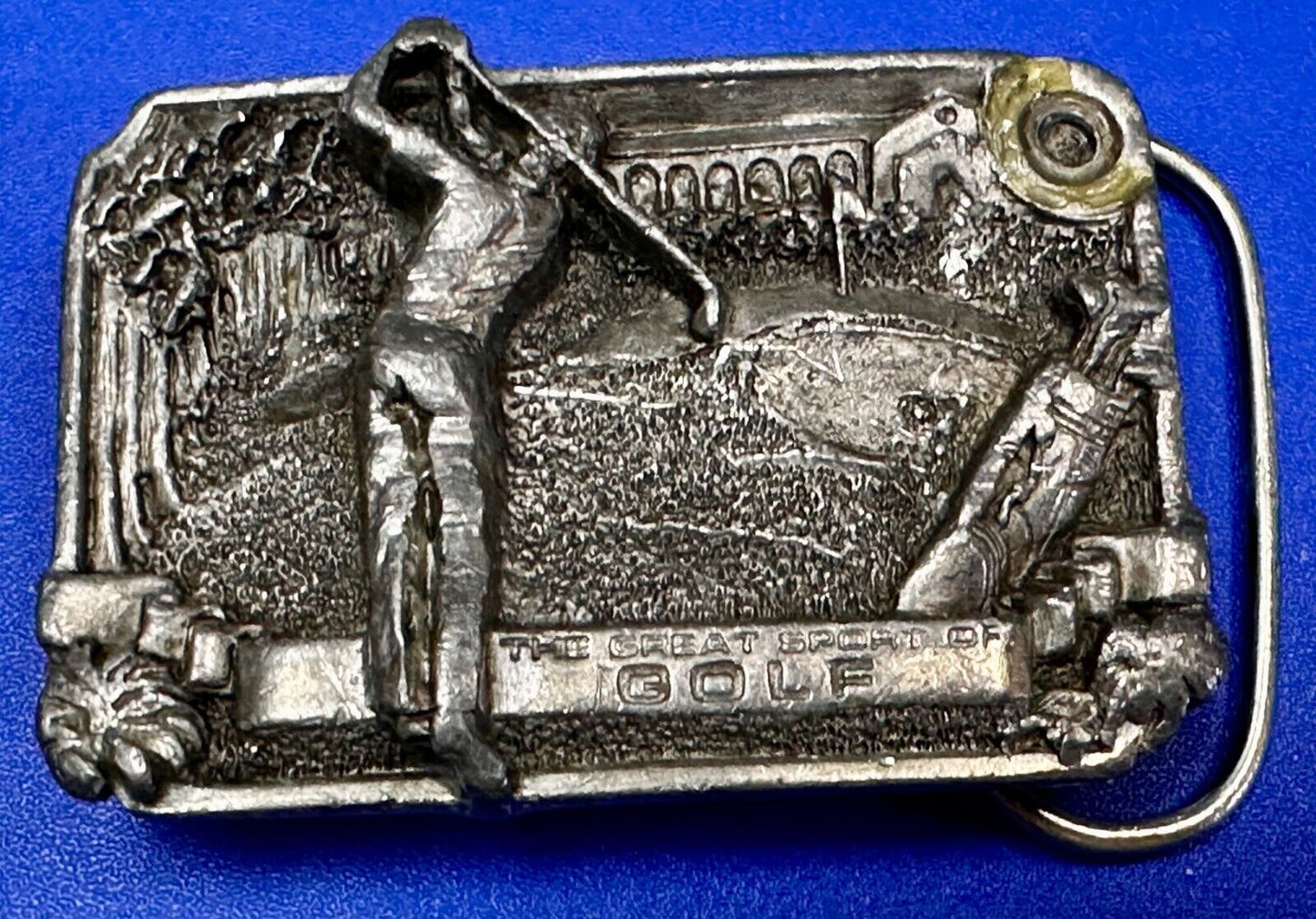 The Great Sport of Golf Golfer Vintage Belt Buckle by Bergamot Brass Works L-86