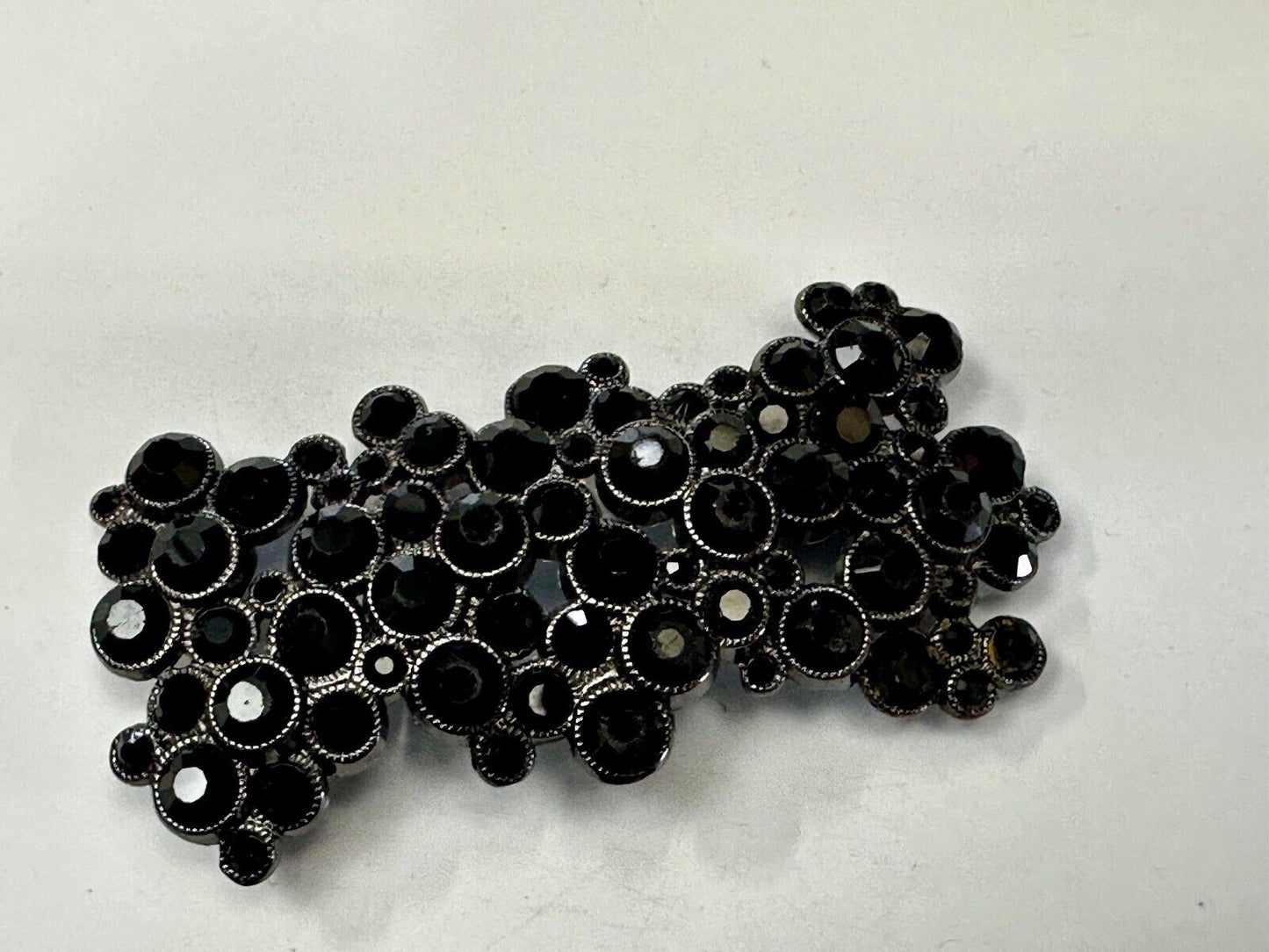 Black Rhinestone Cluster / Covered Retro Women's 4" Wide Belt Buckle
