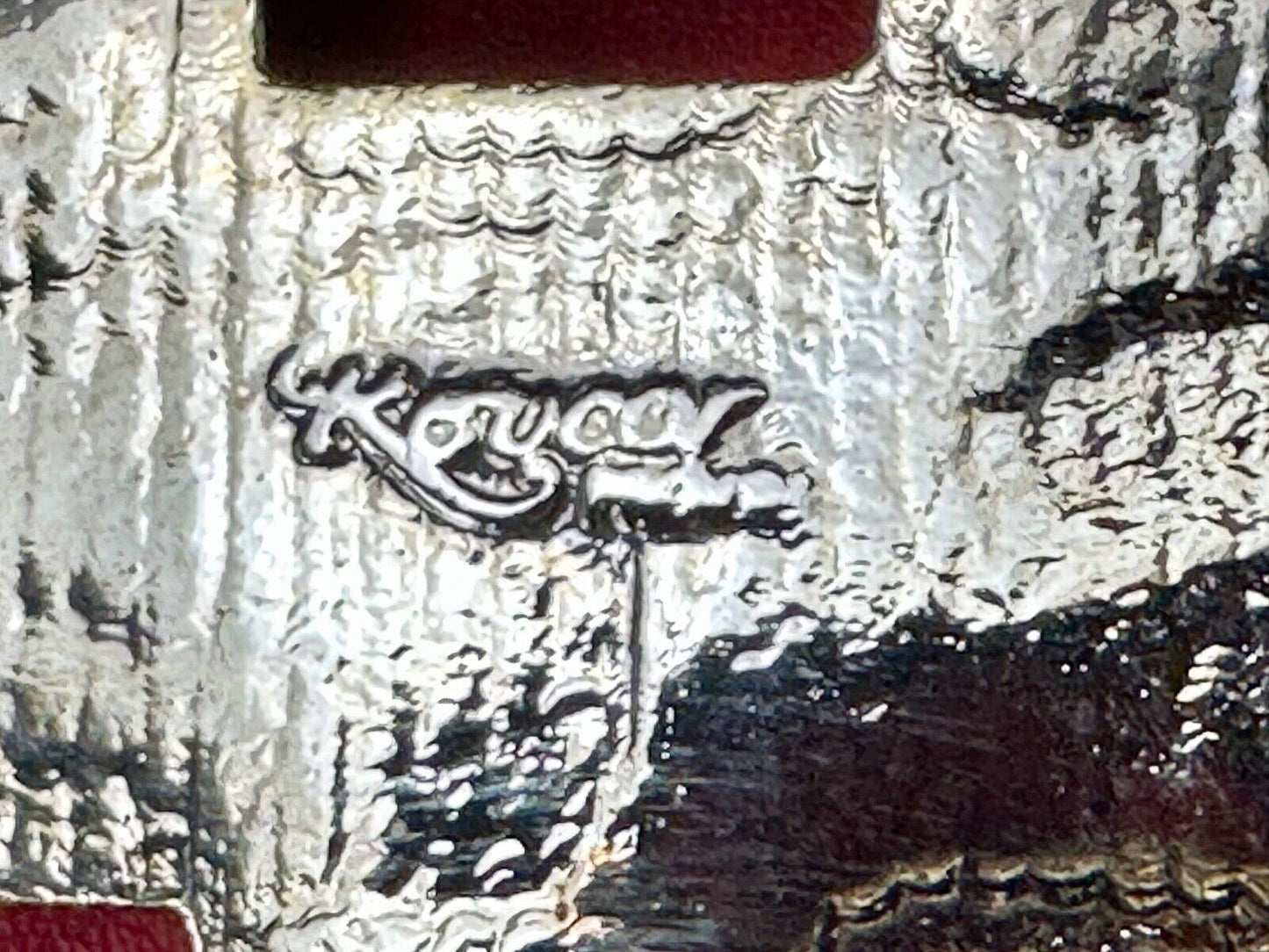 Three Segment gold tone belt buckle signed CK Oucor?