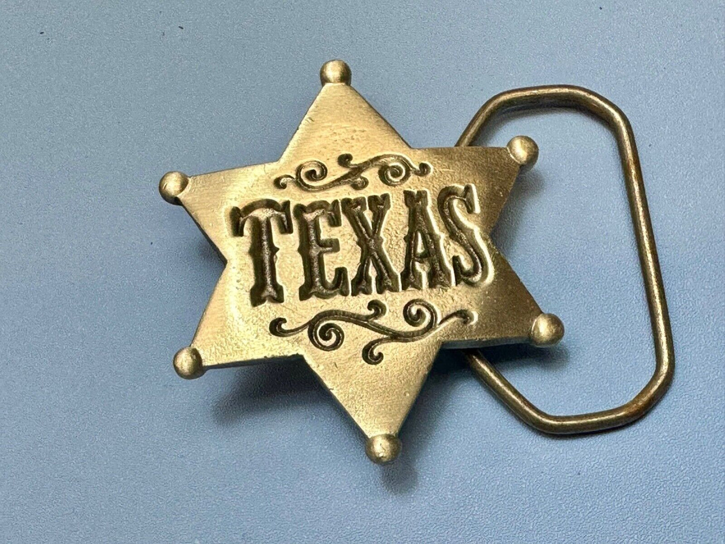 Texas Lone star - old school Sheriff Badge shaped Great American belt buckle
